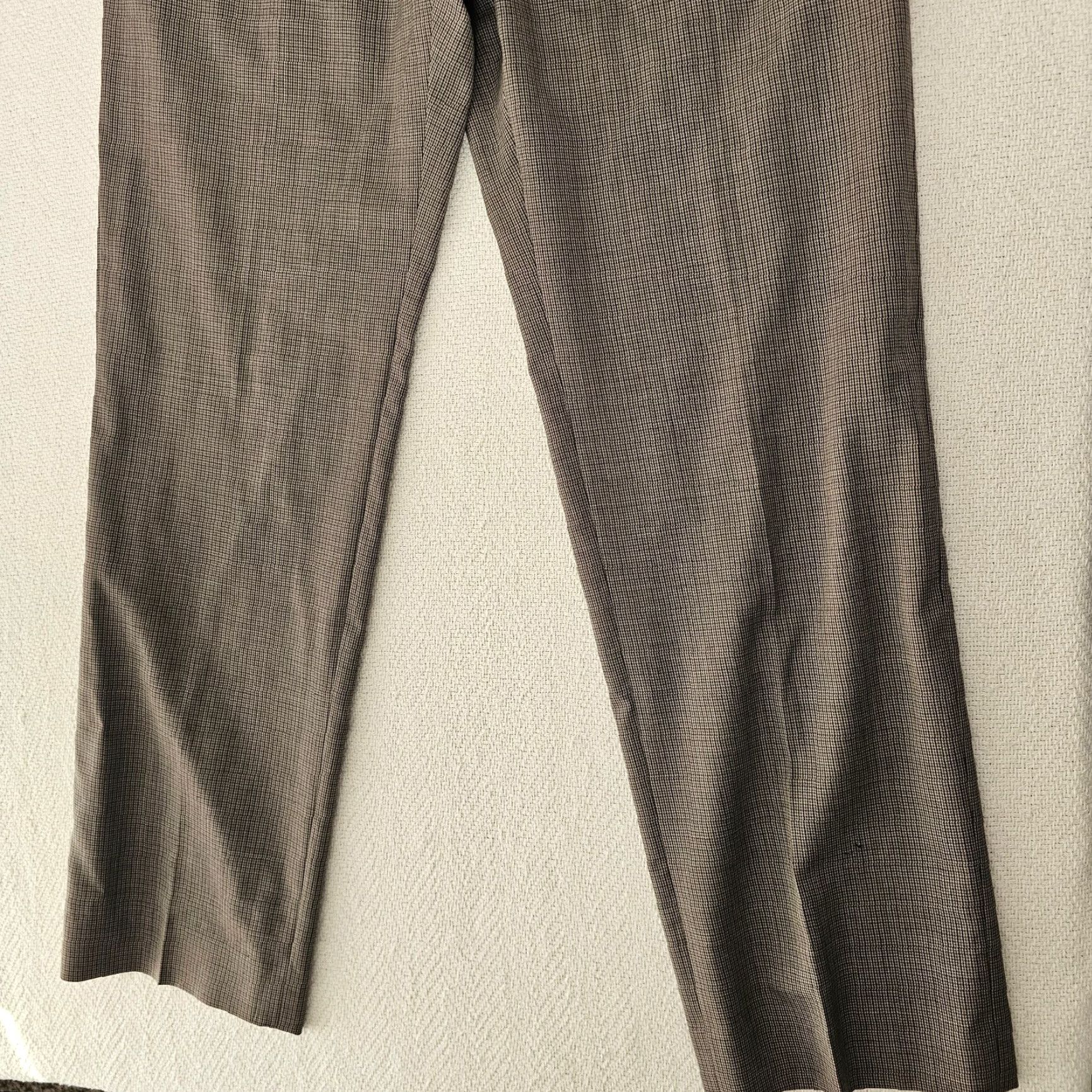Banana Republic VINTAGE Banana Republic Men's Dress Pants Wool Slim Fit Geometric Gingham 33/30 Black Brown Autumn Winter Size US 33 - 2 Thumbnail