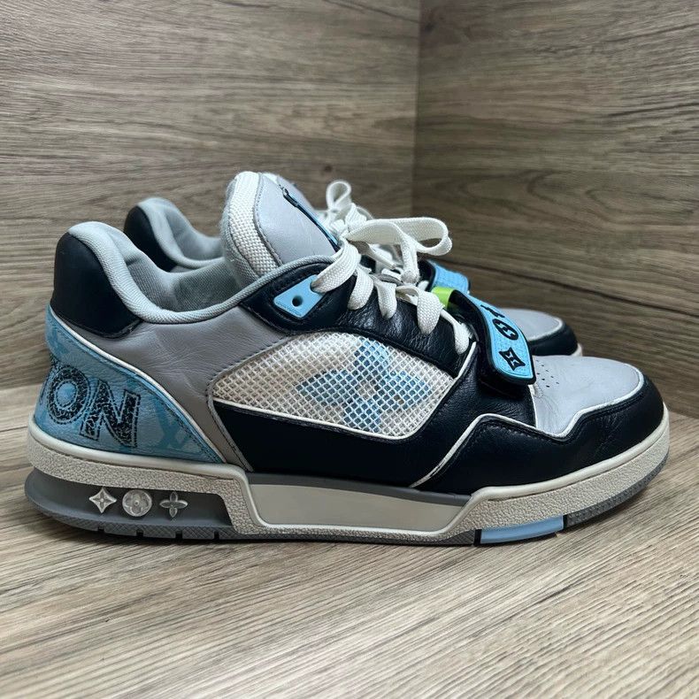 Louis Vuitton Louis Vuitton Trainer Grey-Blue Velcro Shoes Size US 9 / EU 42 - 2 Thumbnail
