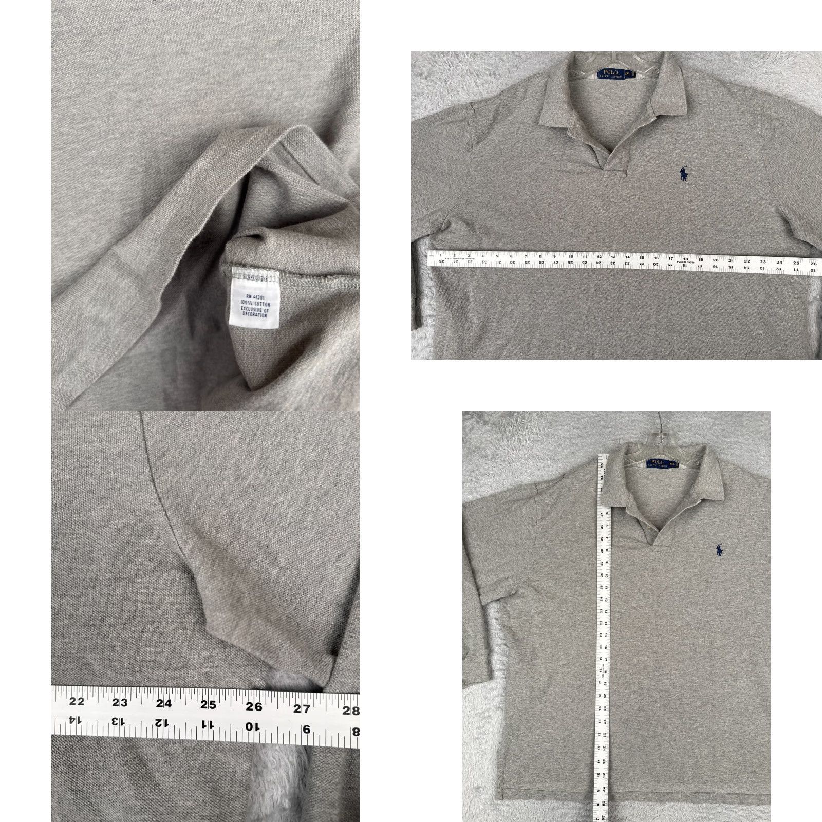 Ralph Lauren Polo Ralph Lauren Polo Shirt Men 2XL Gray 100% Cotton Long Sleeve Golfer Shirt Polo Ralph Lauren Men 2XL Gray Size US XXL / EU 58 / 5 - 8 Thumbnail