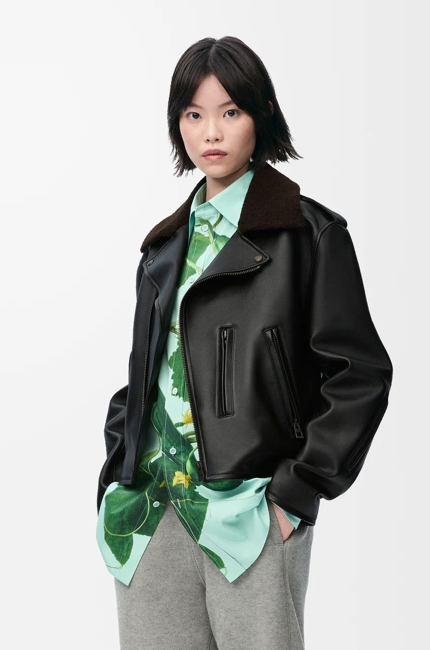 Loewe o1loc1c0525 Biker Jacket In Nappa Lambskin in Black Size M / US 6-8 / IT 42-44 - 3 Thumbnail