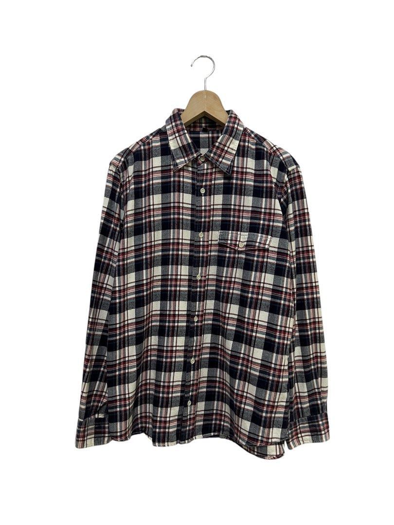 Muji Japanese Brand Muji Checked Plaid Tartan Flannel Shirt 👕 Size US M / EU 48-50 / 2 - 1 Thumbnail