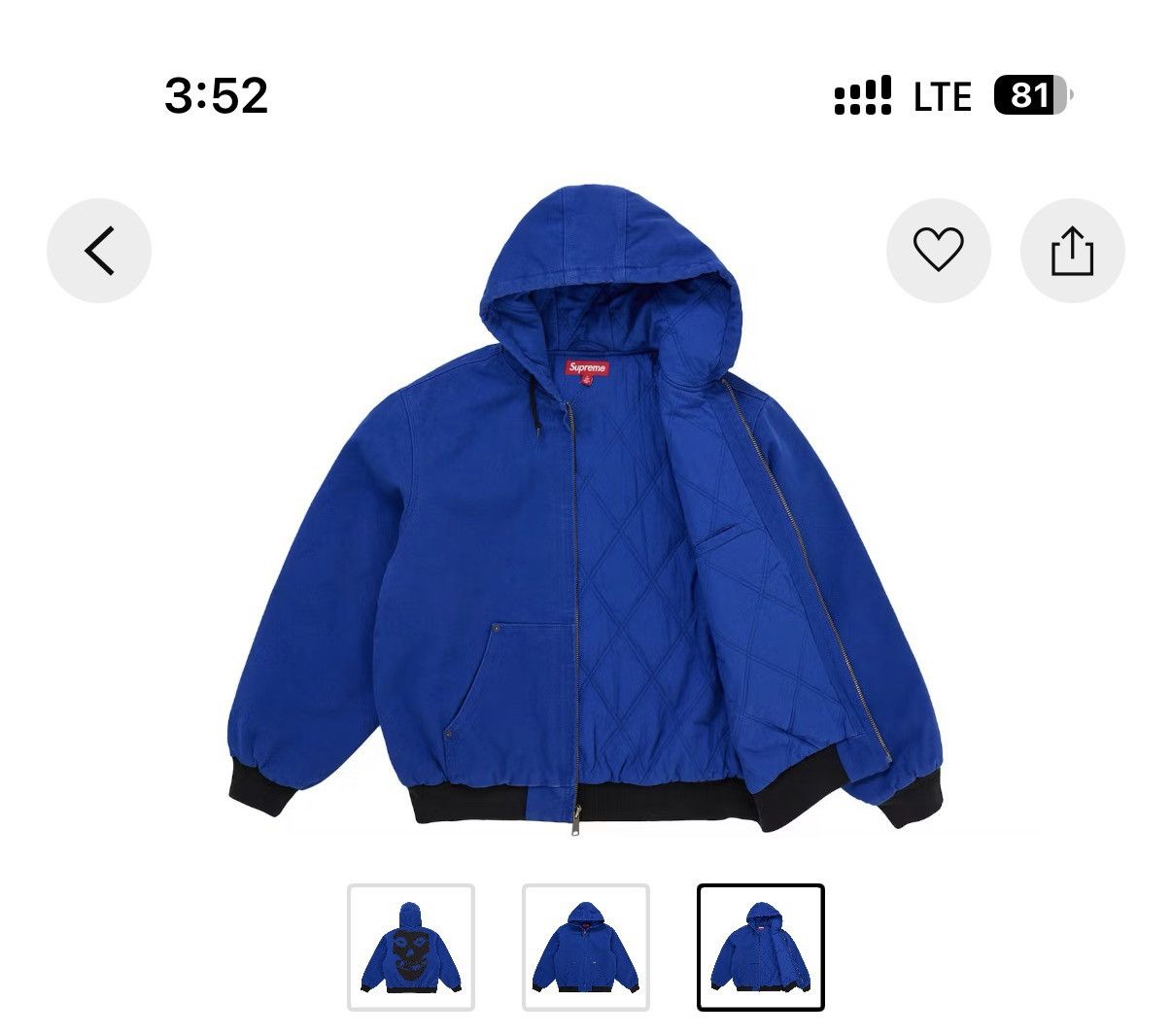 Misfits × Supreme Supreme The Misfits Hooded Work Jacket Size US L / EU 52-54 / 3 - 2 Thumbnail