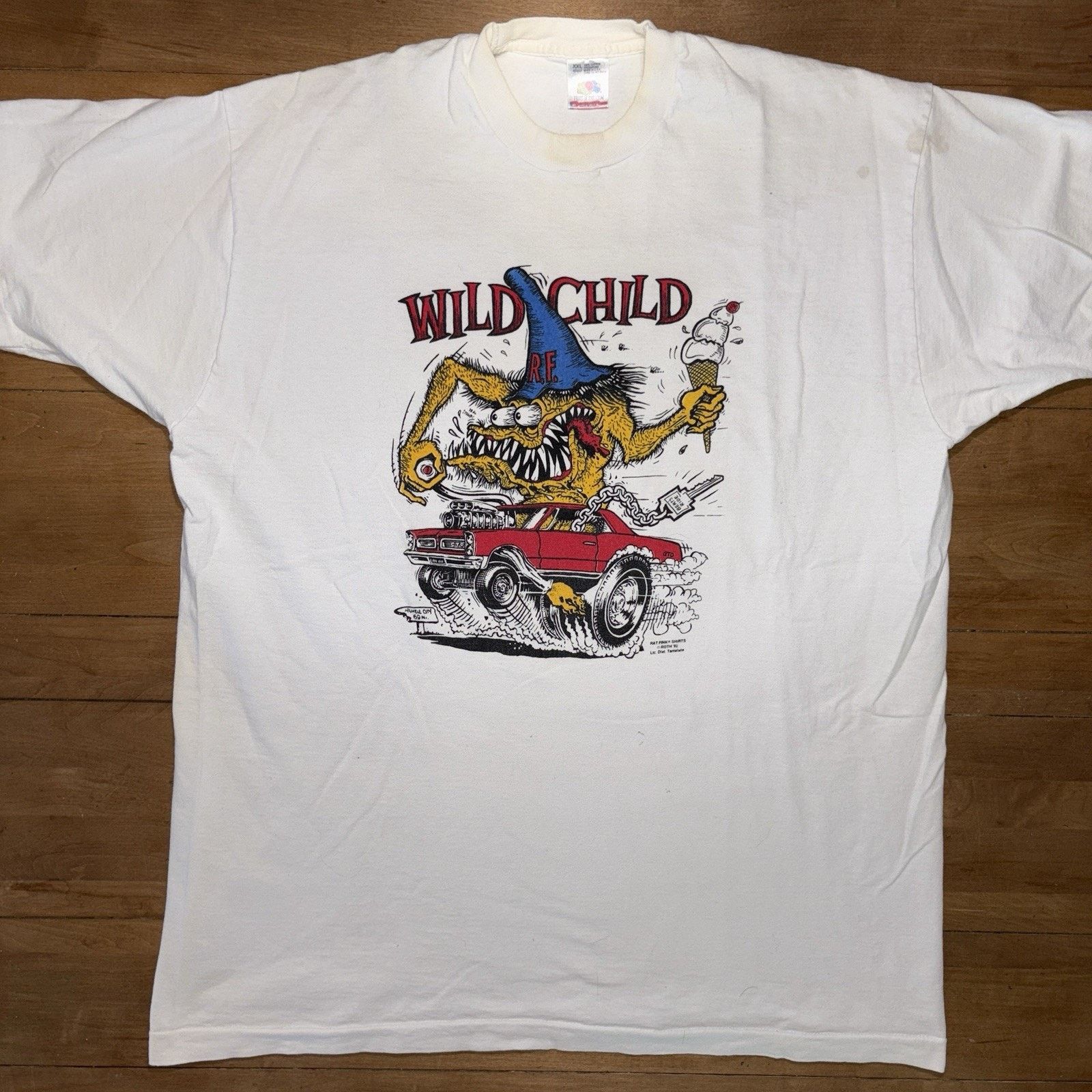 Vintage Vintage Big Daddy Roth Wild Child Single Stitch XXL Rat Fink Size US XXL / EU 58 / 5 - 1 Thumbnail