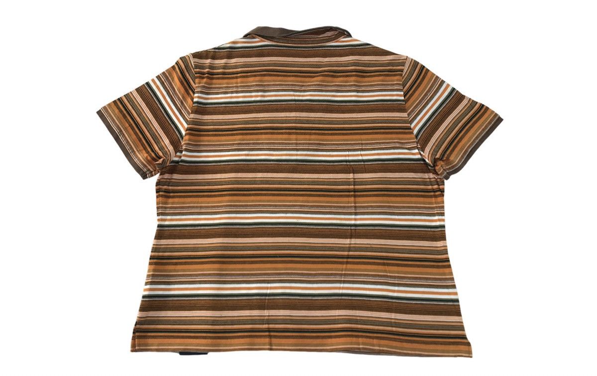 Kansai Yamamoto Kansai Yamamoto Kansai Bis Multicolor Striped Polo Tee Size US S / EU 44-46 / 1 - 2 Thumbnail