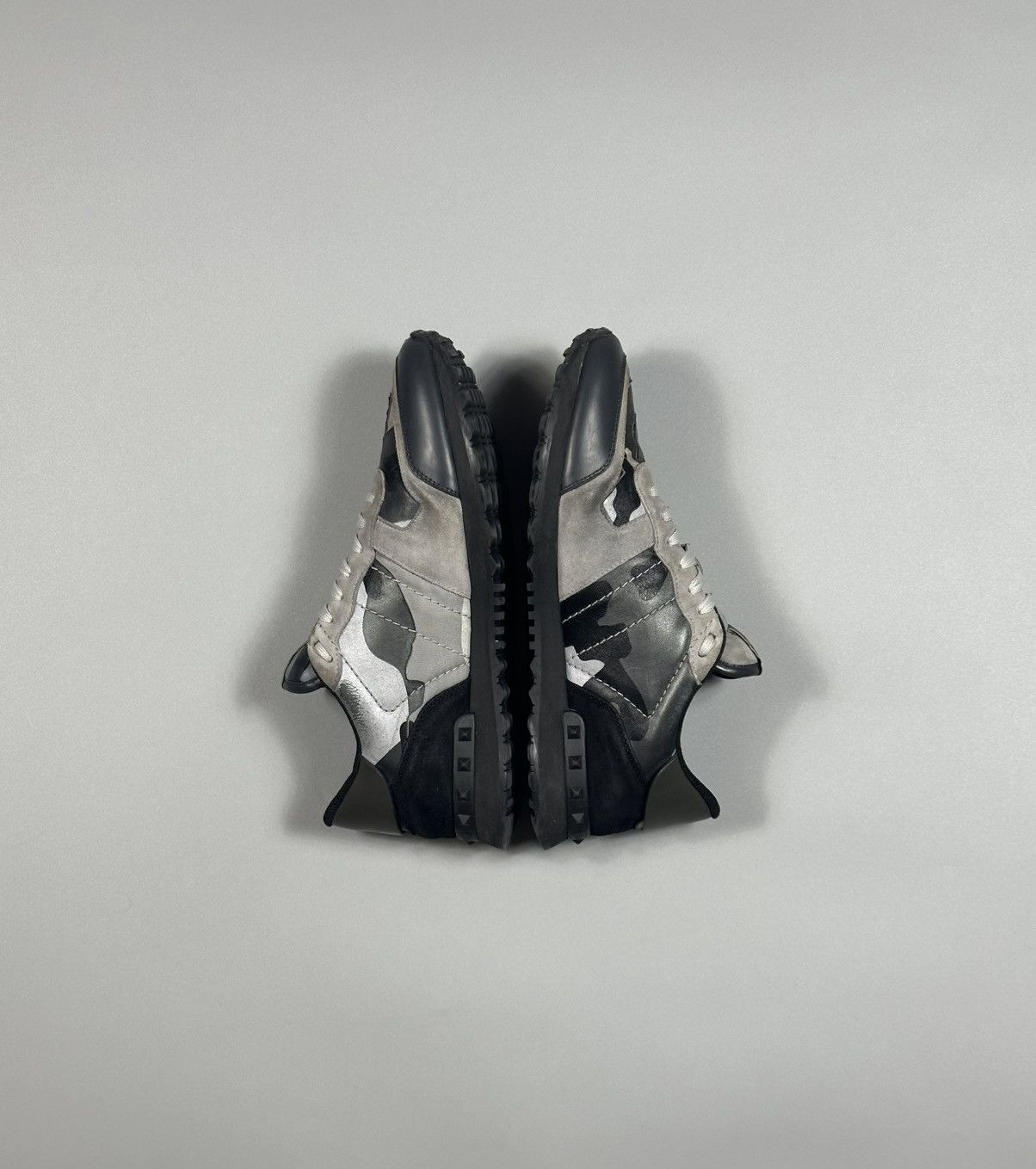 Valentino Valentino Rockrunner Camouflage Sneakers Grey/Black Size US 11 / EU 44 - 4 Thumbnail