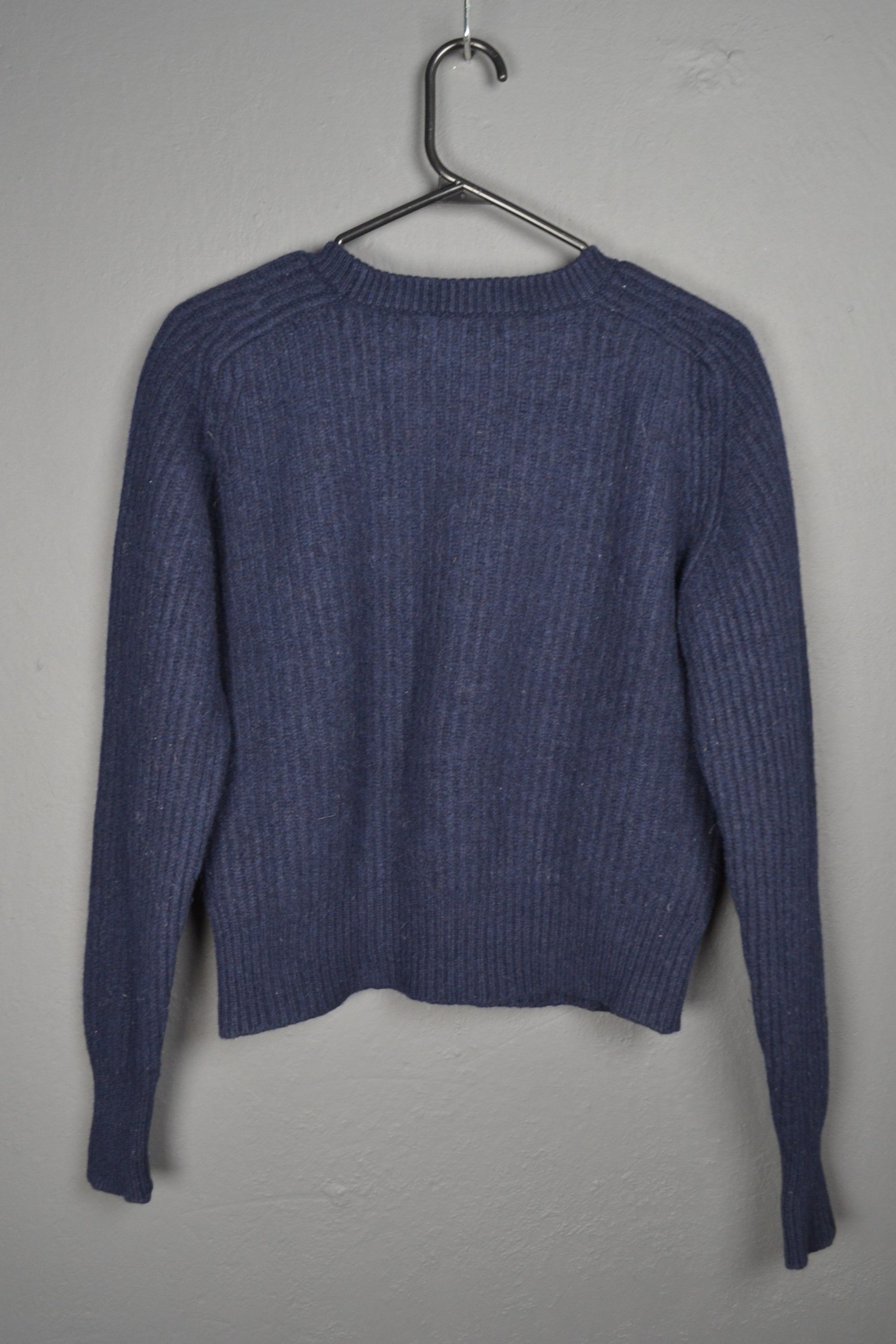 Cristaseya Cristaseya S Cashmere Wool Maxi Ribbed Raglan Cropped Knit Size S / US 4 / IT 40 - 4 Thumbnail