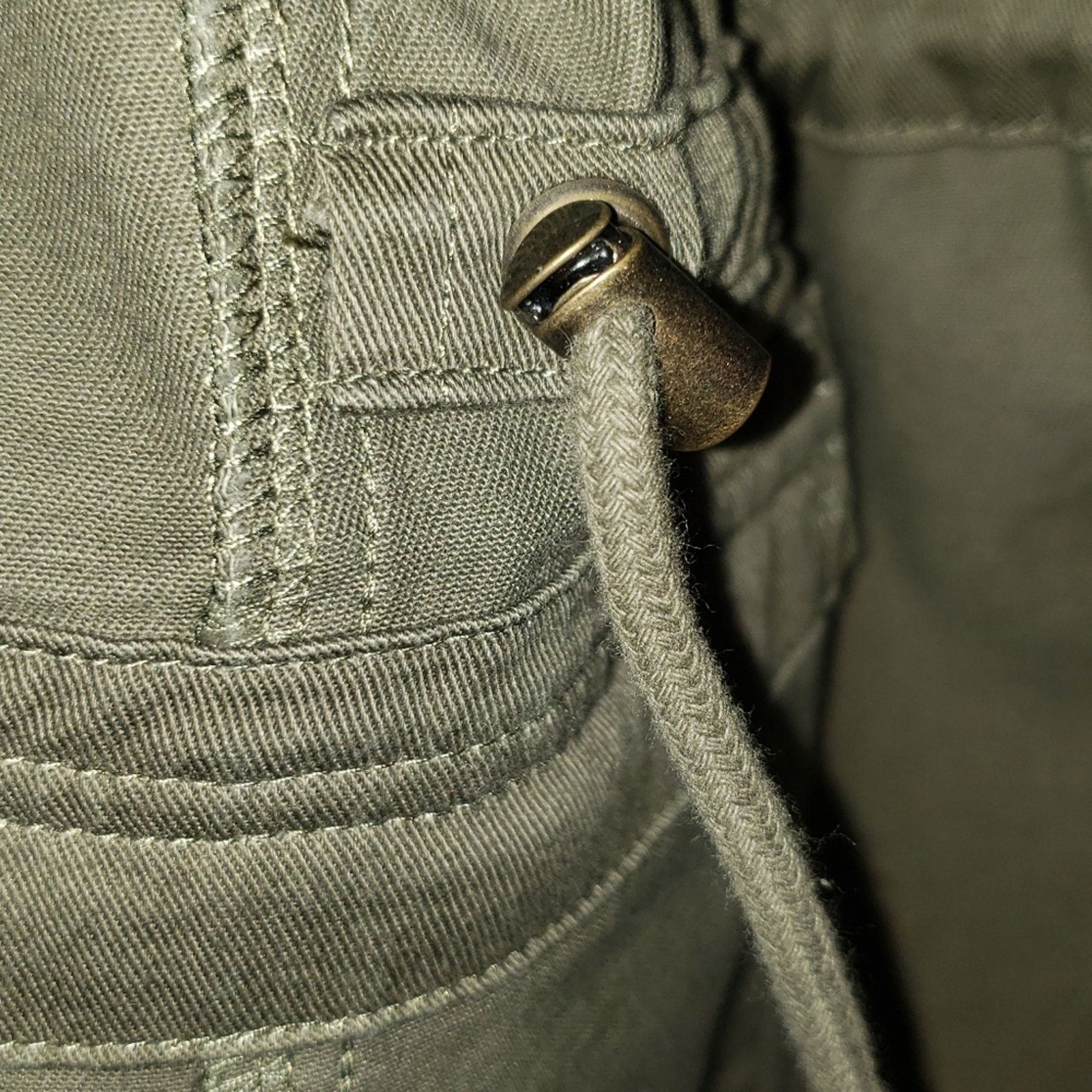 Orvis Orvis Drawstring waist Cotton Button Shacket Jacket Olive Sm Size S / US 4 / IT 40 - 8 Thumbnail