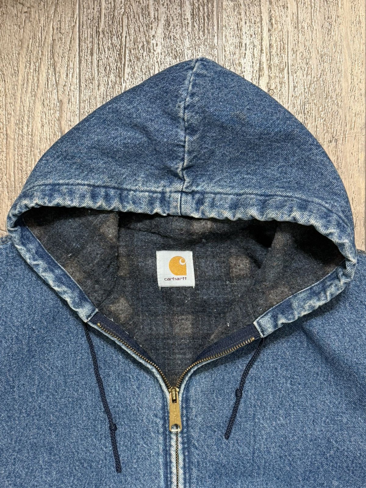 Carhartt Vintage Carhartt Denim Hooded Jacket Mens XL ASAP Rocky Size US XL / EU 56 / 4 - 5 Thumbnail