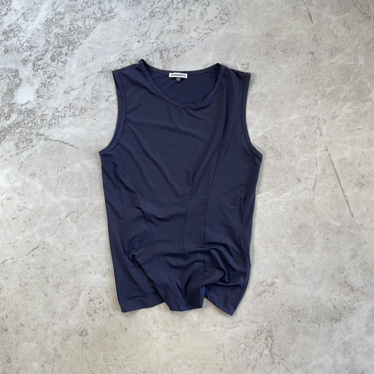 Ann Demeulemeester Ann Demeulemeester Navy Blue Perfect Tank Top Blouse Size S / US 4 / IT 40 - 1 Thumbnail