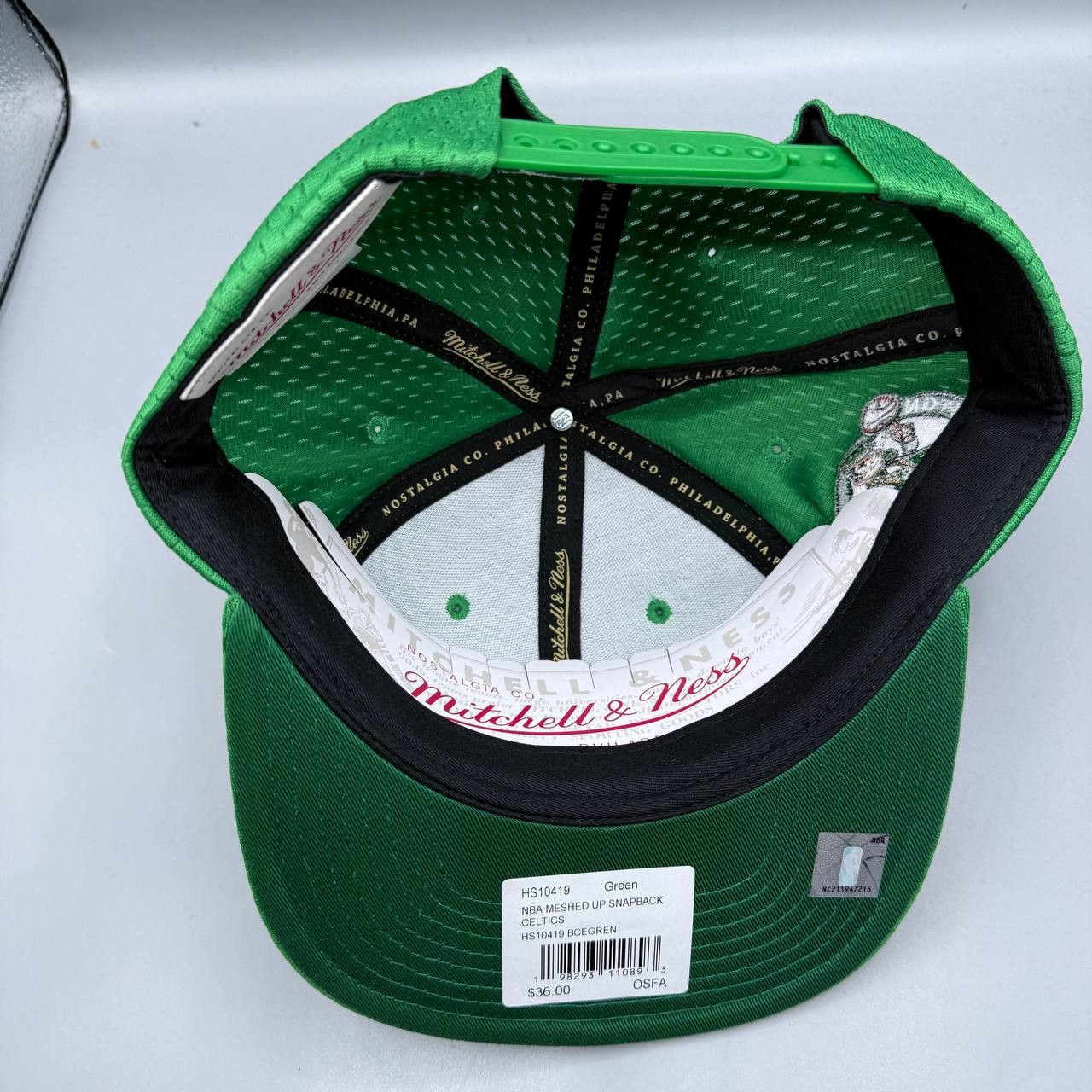 Mitchell & Ness Boston Celtics Hat Men Mesh NBA Snap Back Cap New Size ONE SIZE - 2 Thumbnail