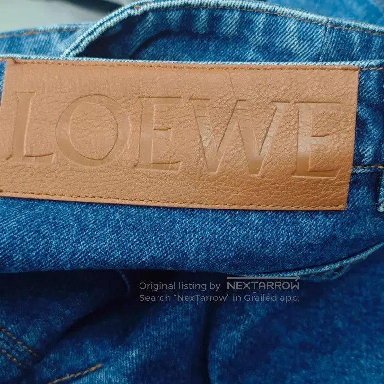Loewe Loewe Washed blue leather label denim skirt Size 26" / US 2 / IT 38 - 8 Thumbnail