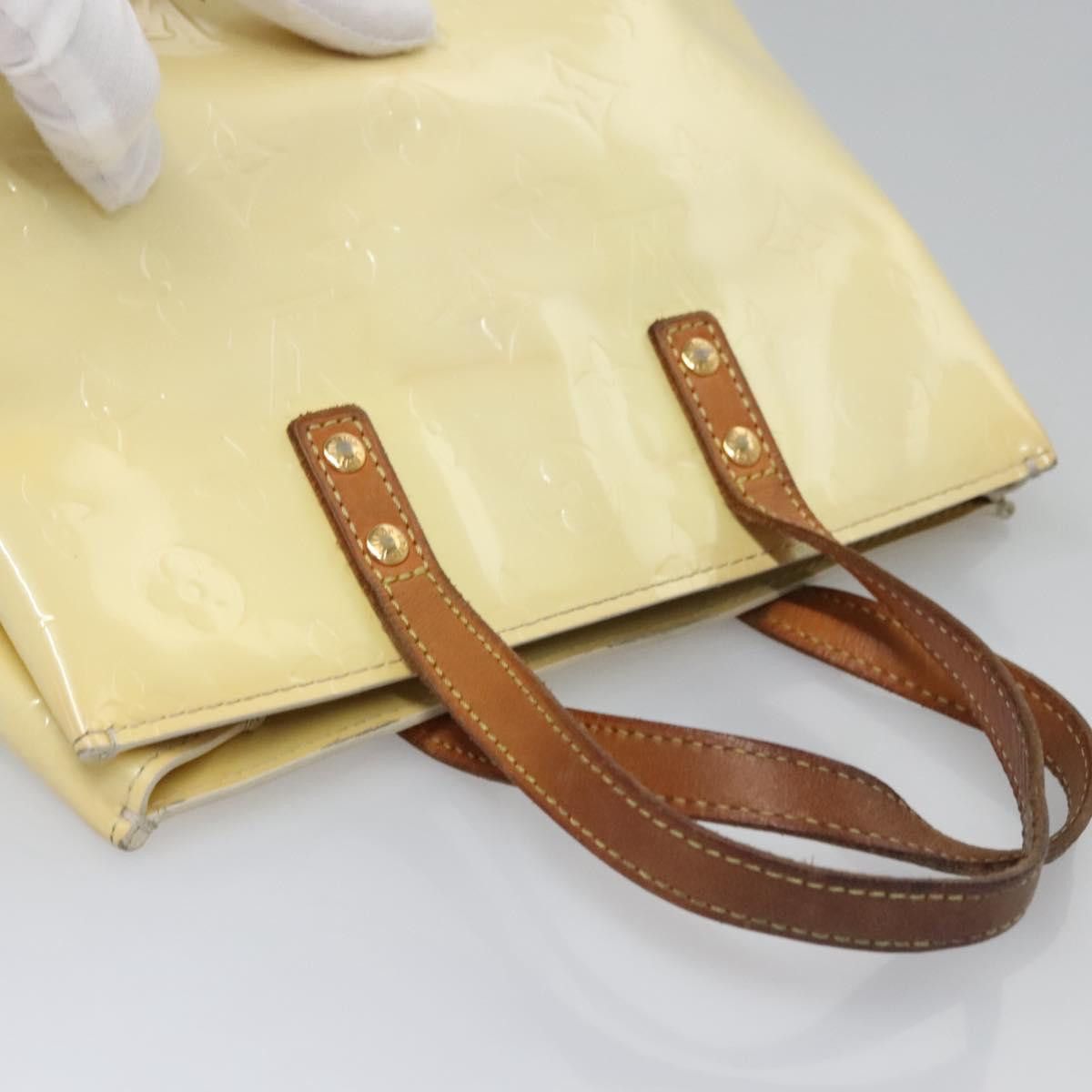 Louis Vuitton LOUIS VUITTON Monogram Vernis Reade PM Hand Bag Perle M91336 Size ONE SIZE - 8 Thumbnail