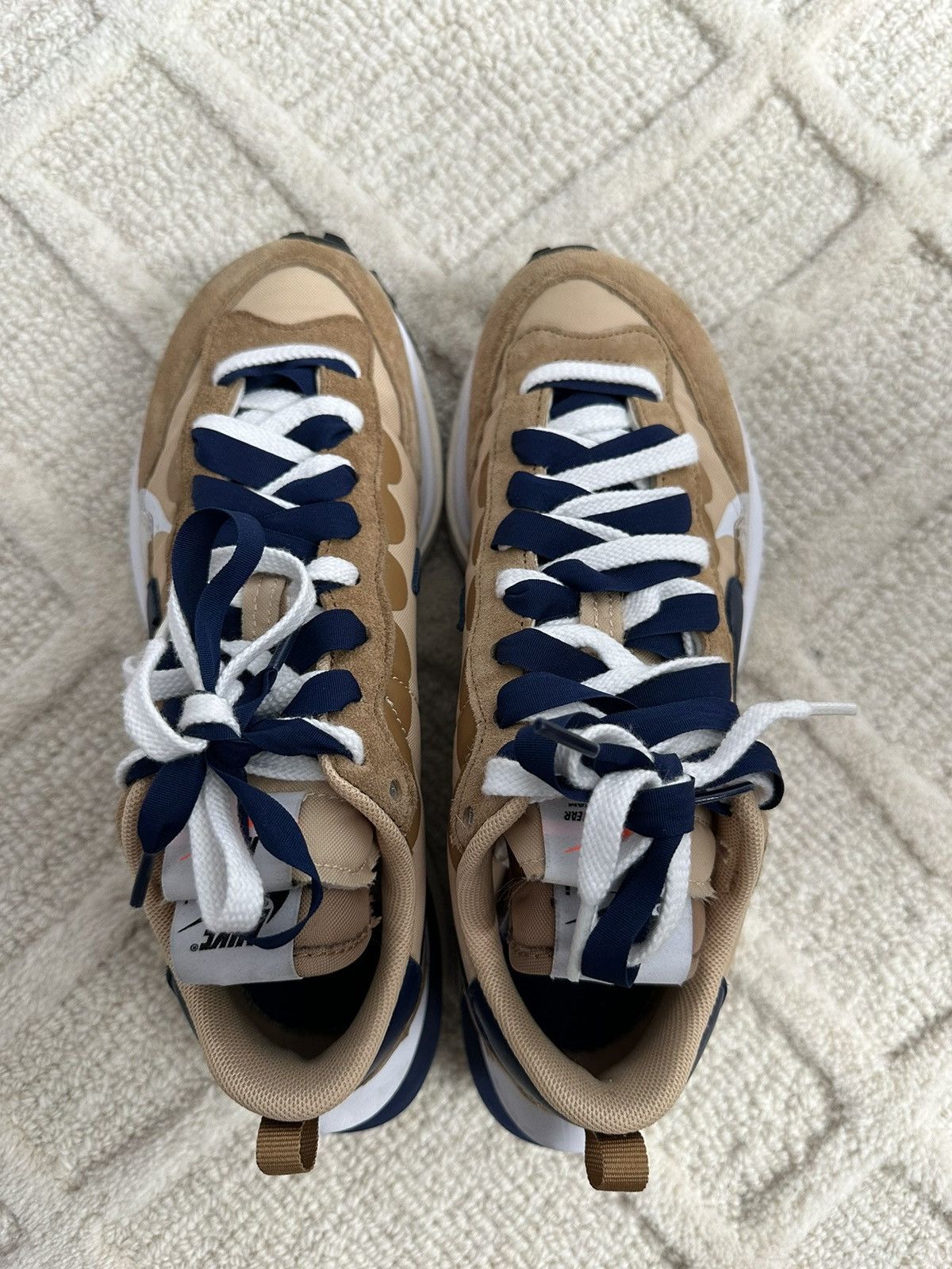 Nike × Sacai Nike Vaporwaffle Sacai ‘Sesame Blue Void’ Size US 5.5 / EU 38 - 3 Thumbnail