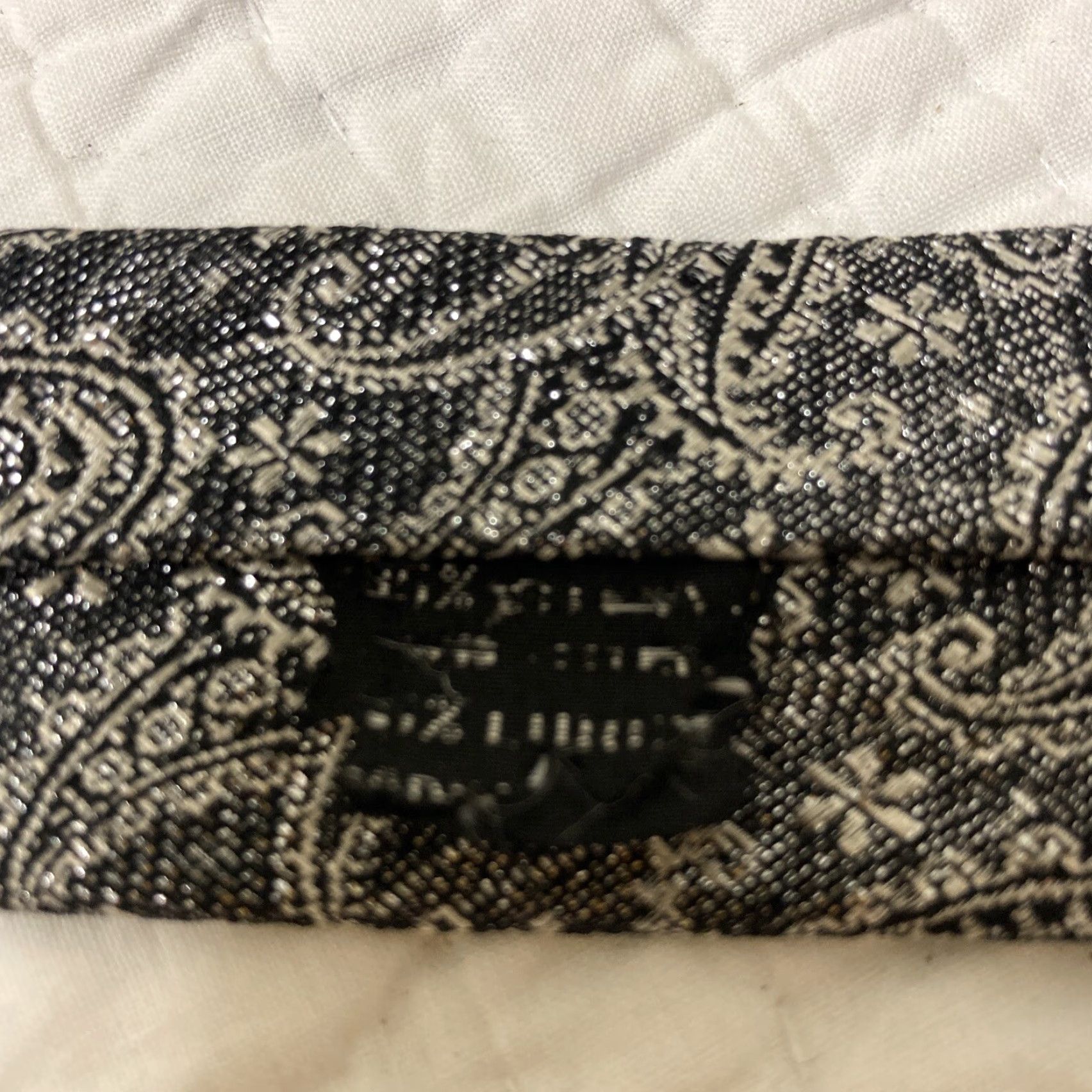 Versace VINTAGE Gianni Versace Paisley Tie Men Silk Made in italy Fashion Designer Classic 57"-60" Silver Mens Size ONE SIZE - 6 Thumbnail