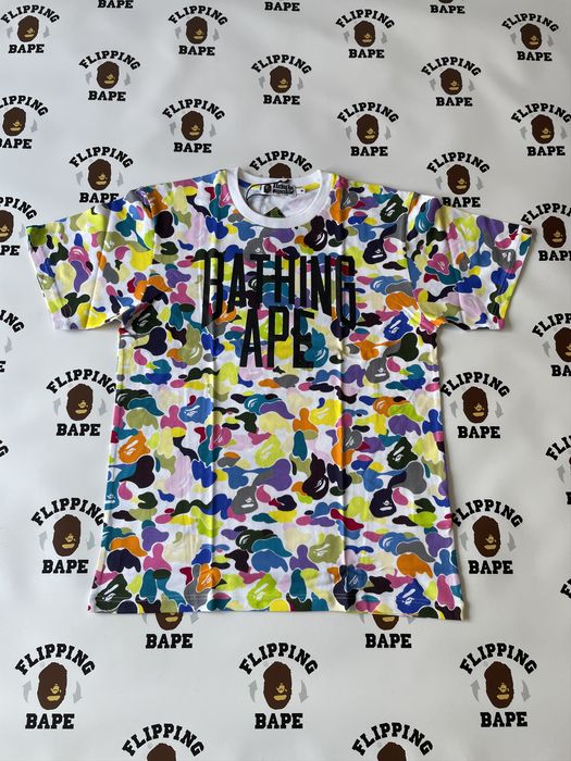 Bape BAPE MULTI CAMO NYC LOGO TEE | Grailed