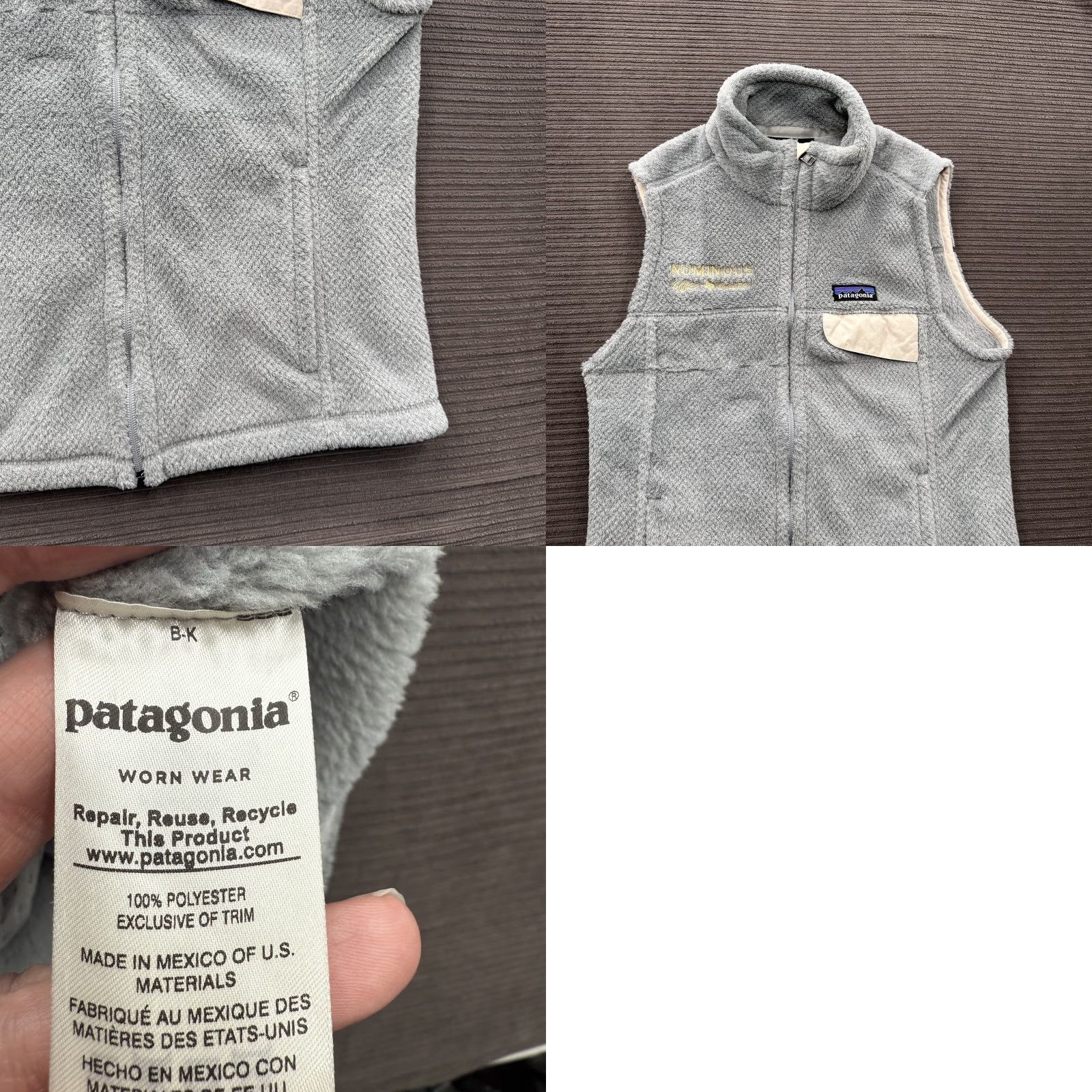 Patagonia Patagonia Vest Womens Small Gray Full Zip Fleece Synchilla Numinous Coffee Embroidered Size S / US 4 / IT 40 - 8 Thumbnail