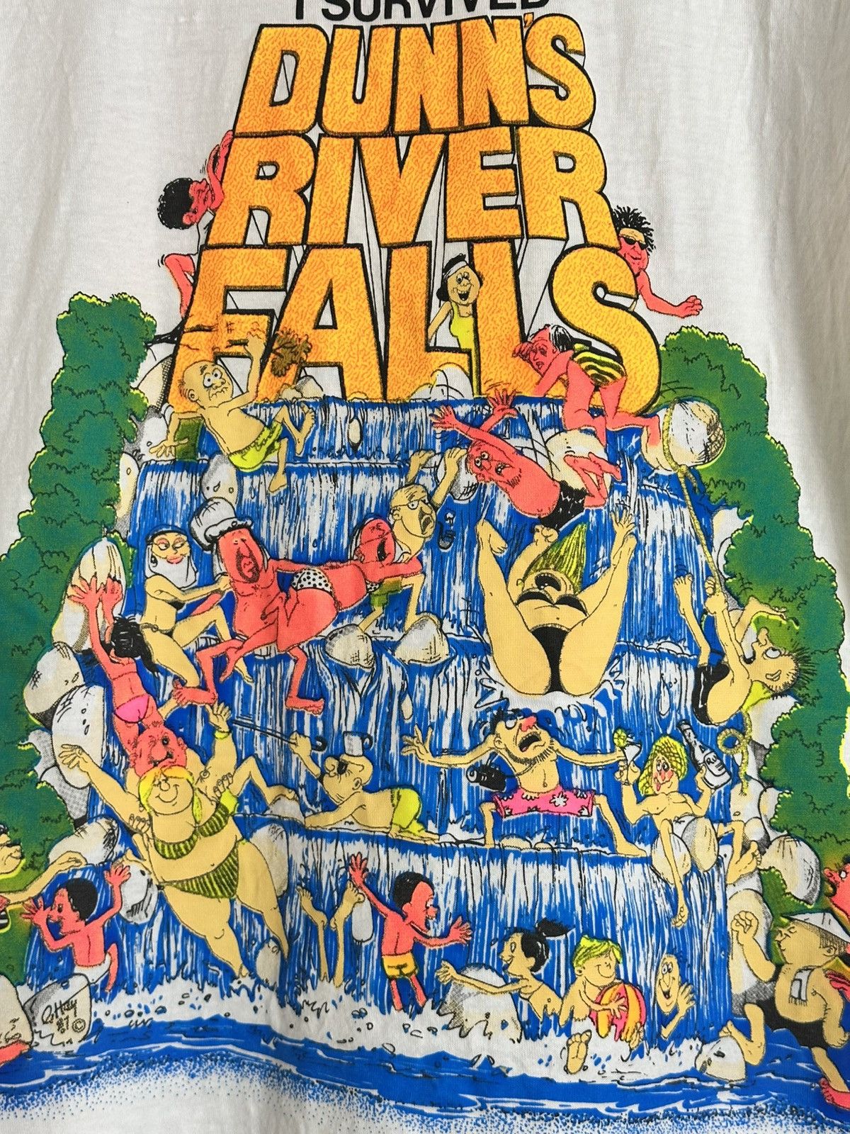 Quiksilver 🔥 90s I Survived Dunns River Falls Jamaica Vintage T Shirt Size US L / EU 52-54 / 3 - 3 Thumbnail