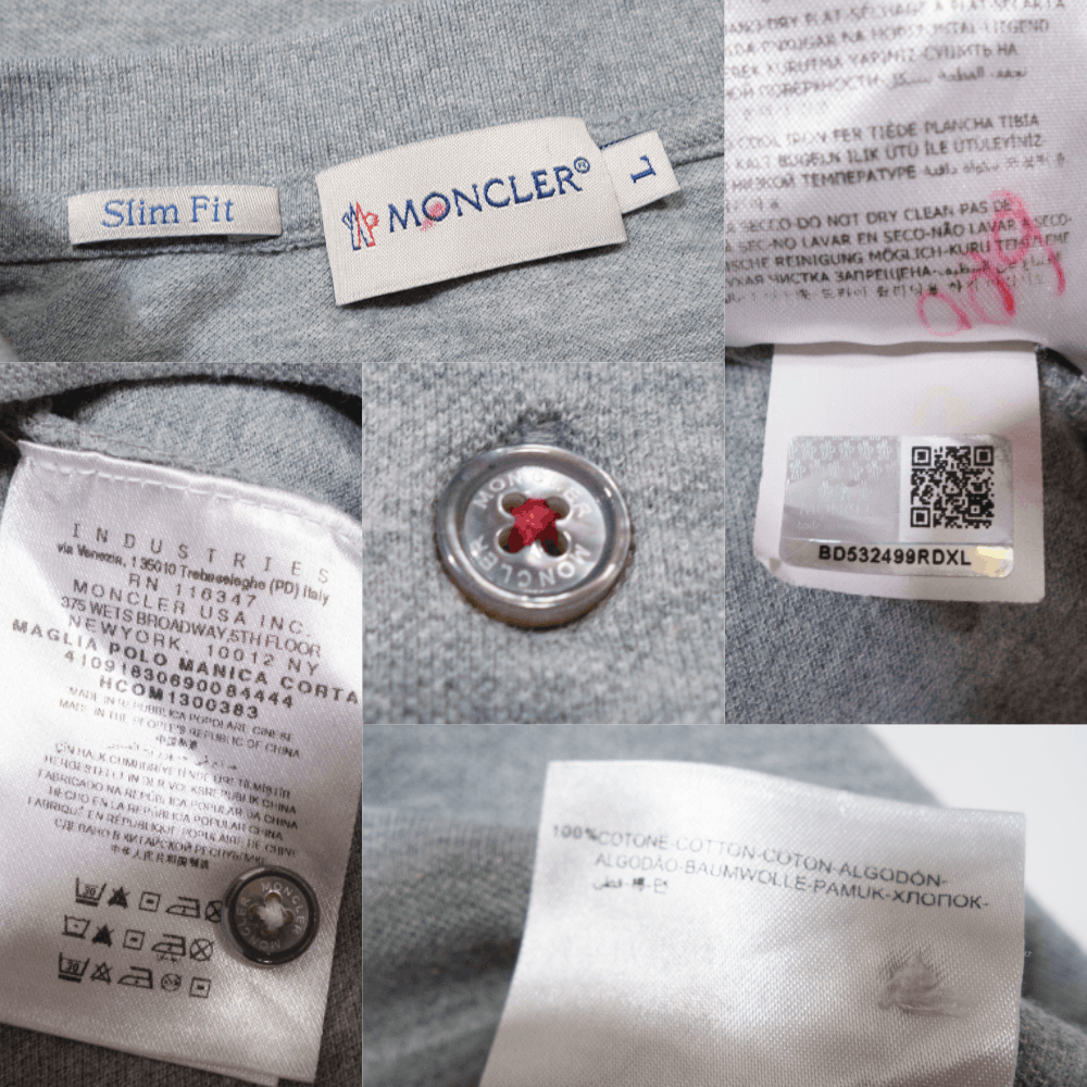 Moncler Logo Stripes Polo Size US L / EU 52-54 / 3 - 7 Thumbnail