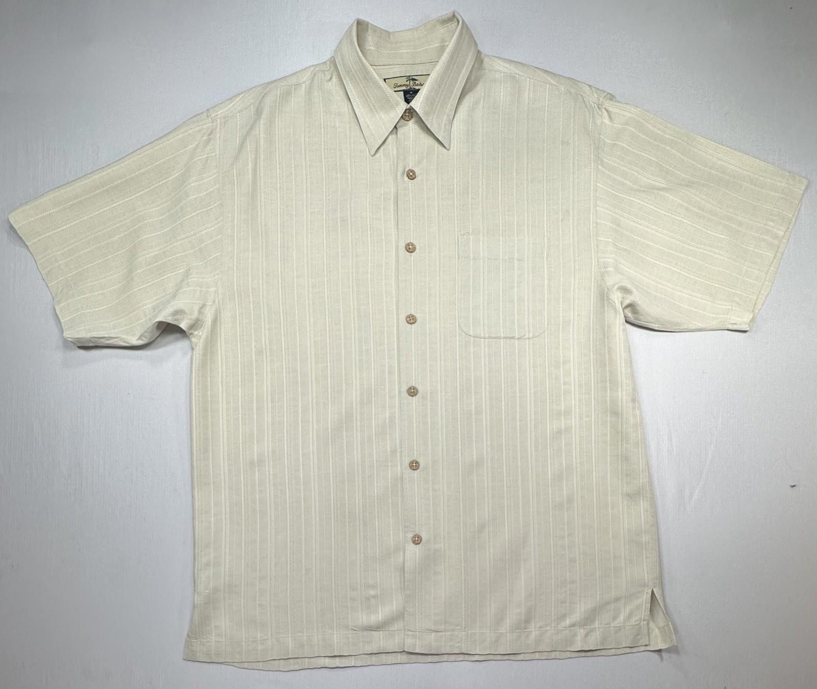 Tommy Bahama Tommy Bahama 100% Silk Short Sleeve Button Down Shirt Tan M Size US M / EU 48-50 / 2 - 1 Thumbnail