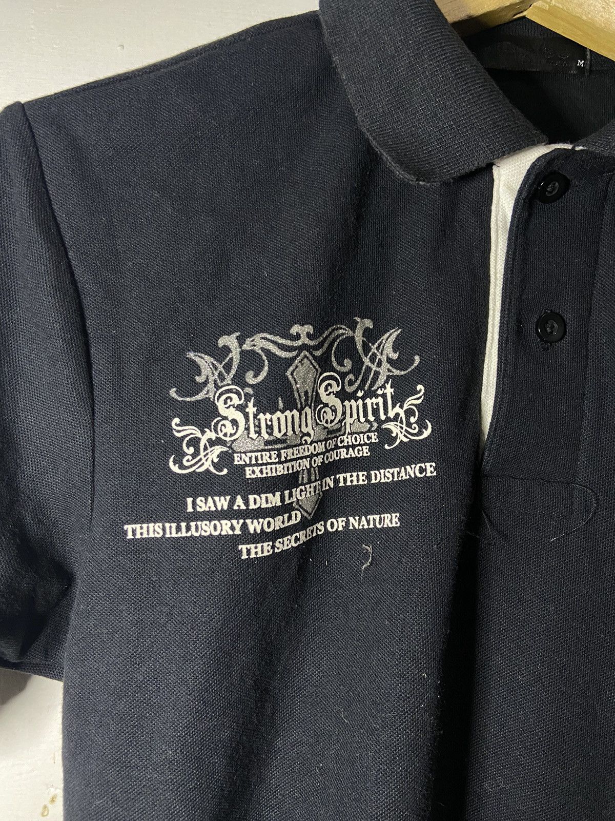 Vintage poem polo shirts y2k