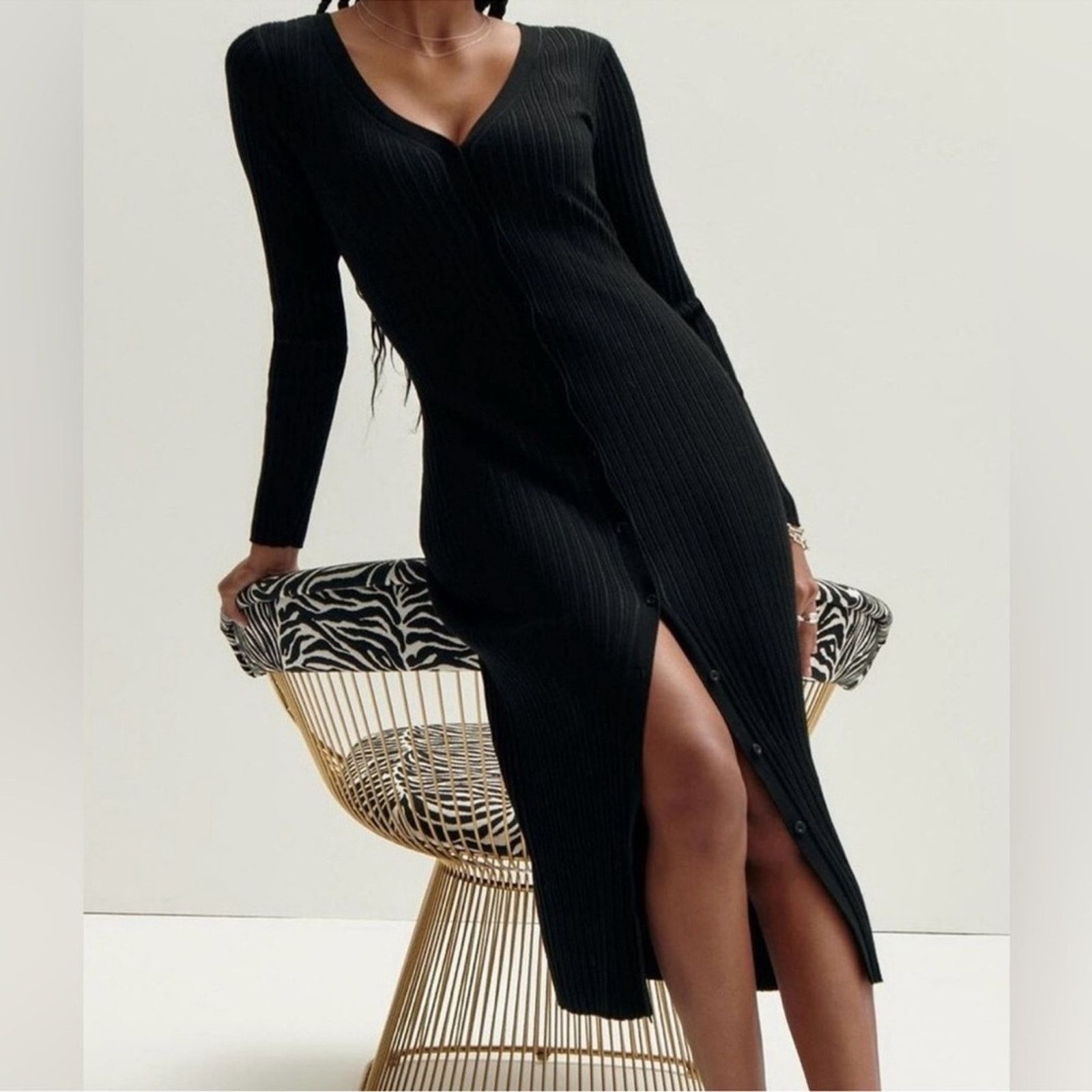 Other NWT! LITA By Ciara Black Long Cardigan, Size XS, MSRP.$298 Size XS / US 0-2 / IT 36-38 - 1 Thumbnail