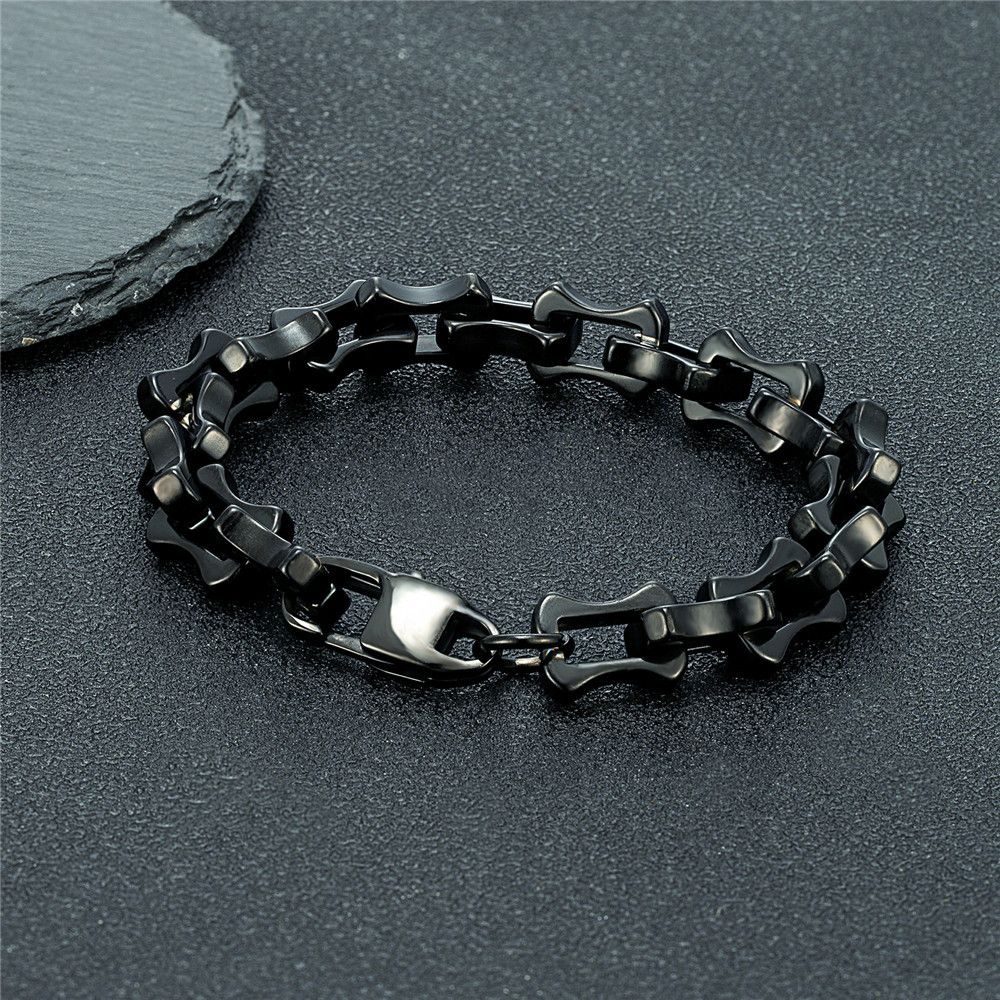 Jewelry × Vintage Vintage Oxidized Black Keel Chain Bracelet Rugged Style Size ONE SIZE - 1 Thumbnail