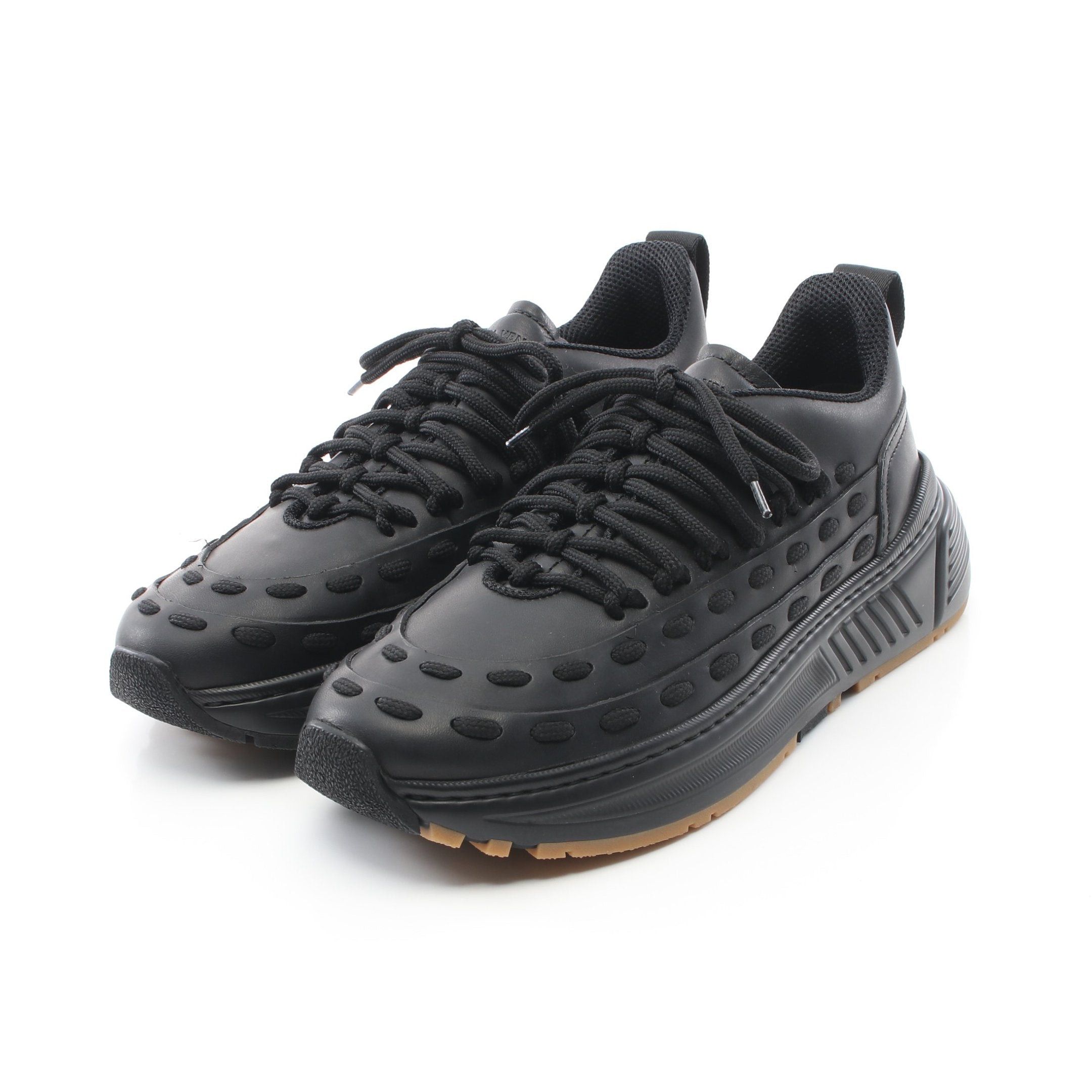 image of Bottega Veneta Lace-Up Speedster Lace Up Speedster Sneakers Leather Black, Men's