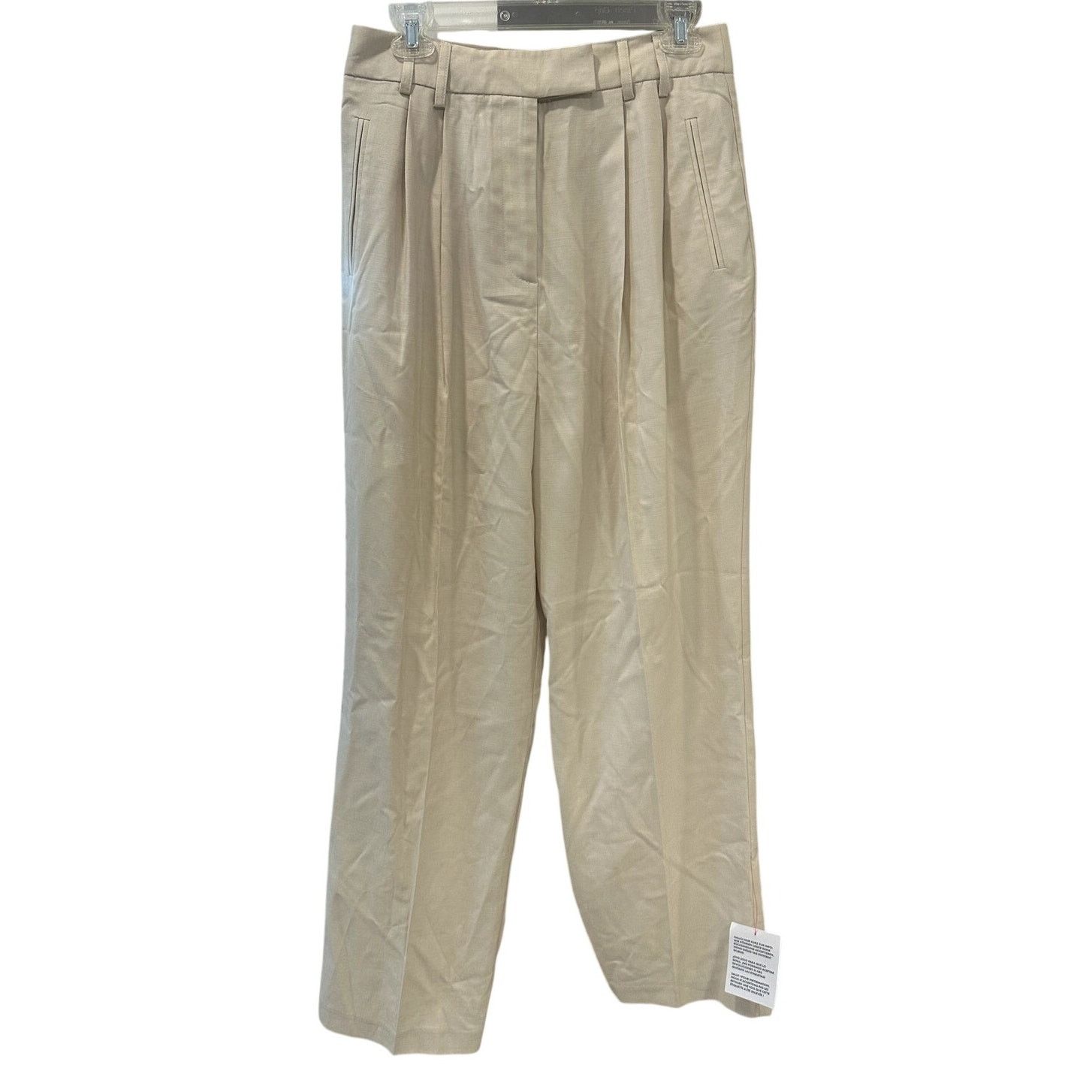 Topshop Topshop Size 8 Cream High Waisted Wide Leg Pants Flowy NWT Size 30" / US 8 / IT 44 - 1 Thumbnail
