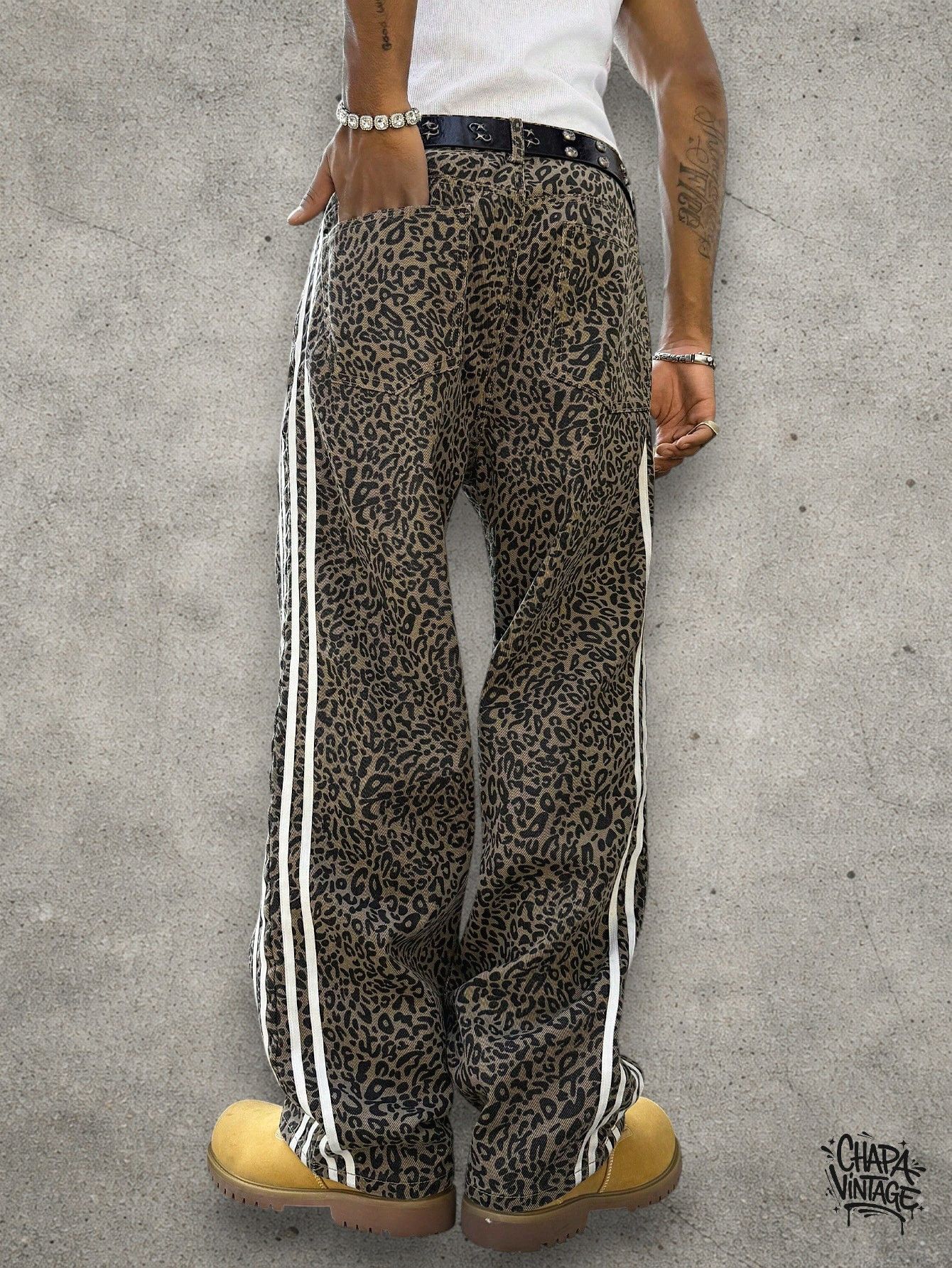 Japanese Brand Leopard striped jeans Size US 32 / EU 48 - 4 Thumbnail