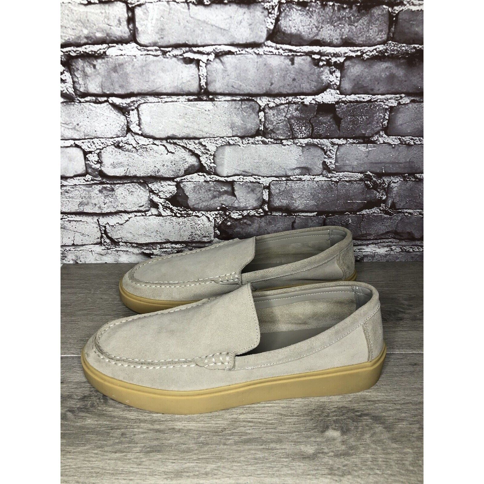 Nordstrom Nordstrom Ortholite NOEZRA-LEA Light Gray Suede Loafers Shoe Size US 11 / EU 44 - 9 Thumbnail