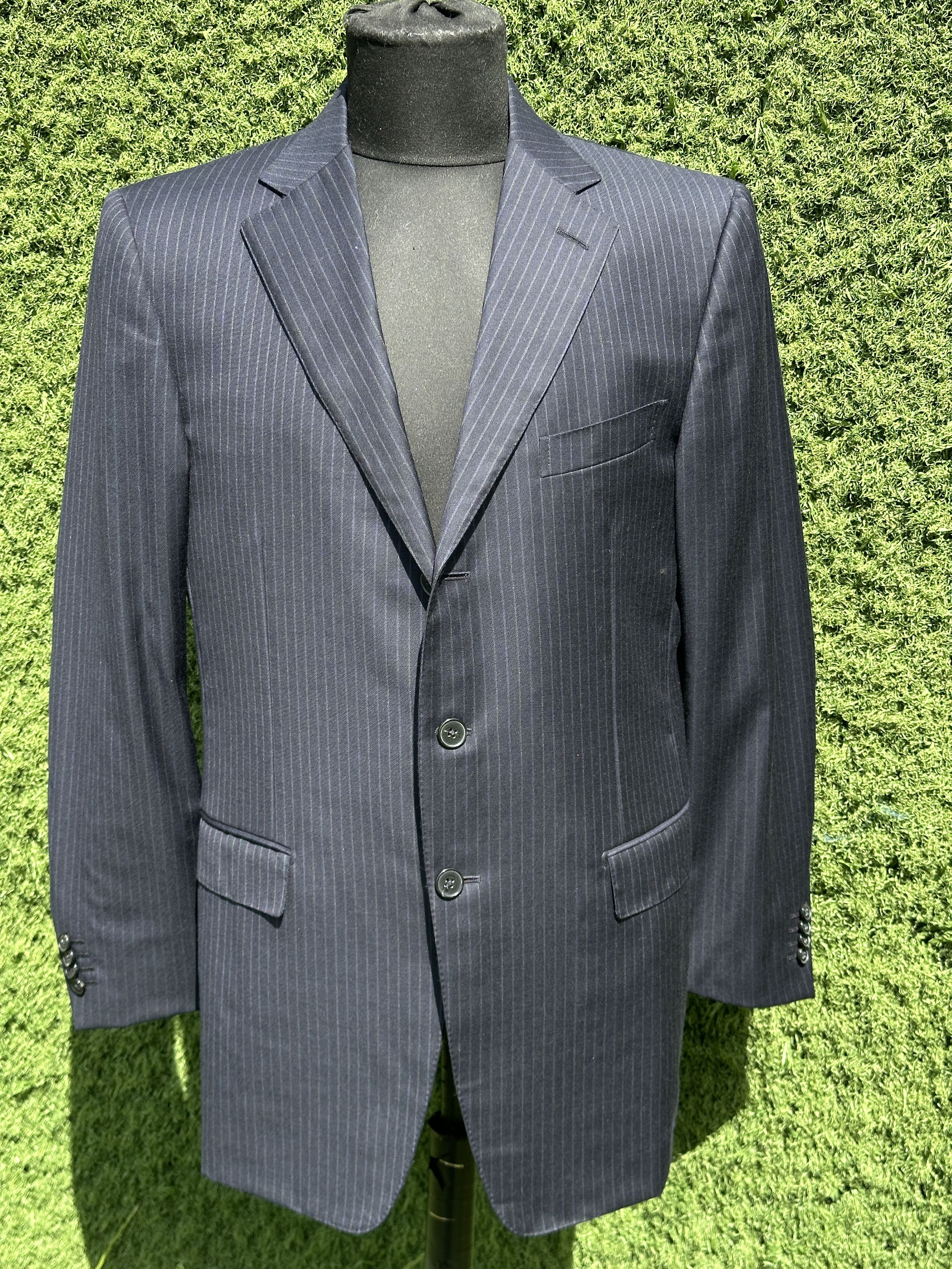 Ermenegildo Zegna Ermenegildo Zegna Wool Pinstripe 3 Button Suit Blazer 50R Size 50R - 2 Thumbnail