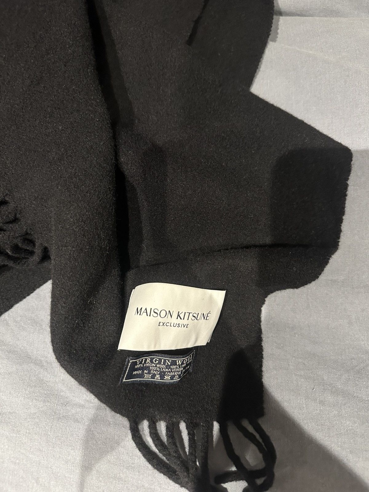 Maison Kitsune Maison kitsune pure wool scarf super long Size ONE SIZE - 5 Thumbnail