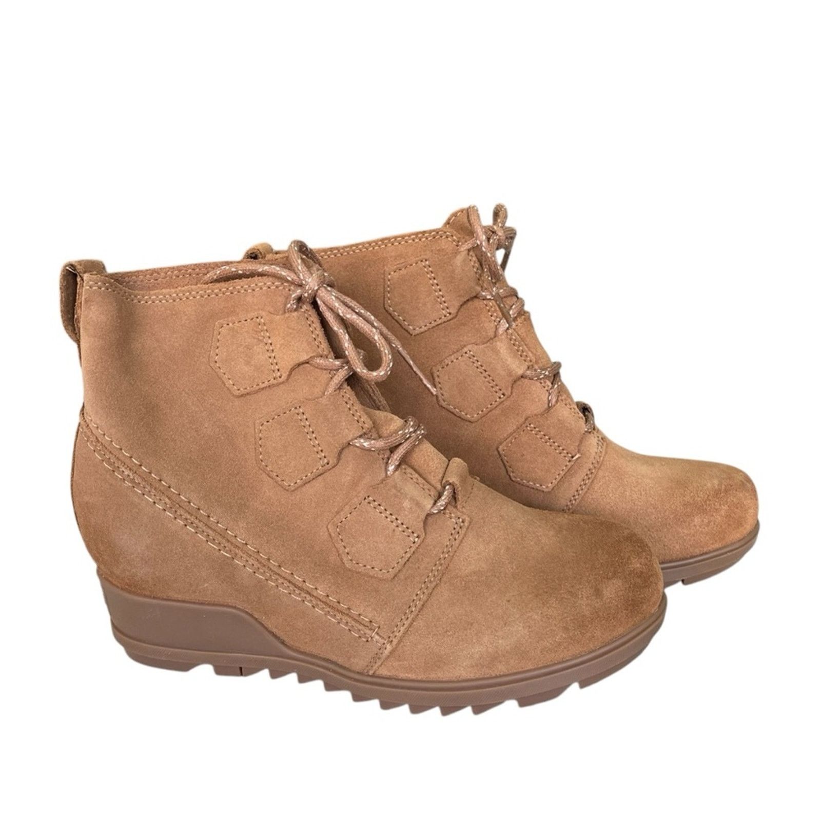 SOREL Sorel Evie Women's Waterproof Wedge Lace Up Boot Tan Size 8 Size US 8 / IT 38 - 2 Thumbnail