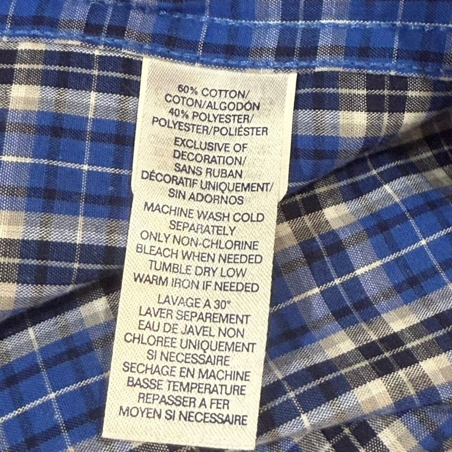 Chaps Chaps Men's Blue Plaid Long Sleeve Button-Down Shirt Size US L / EU 52-54 / 3 - 5 Thumbnail