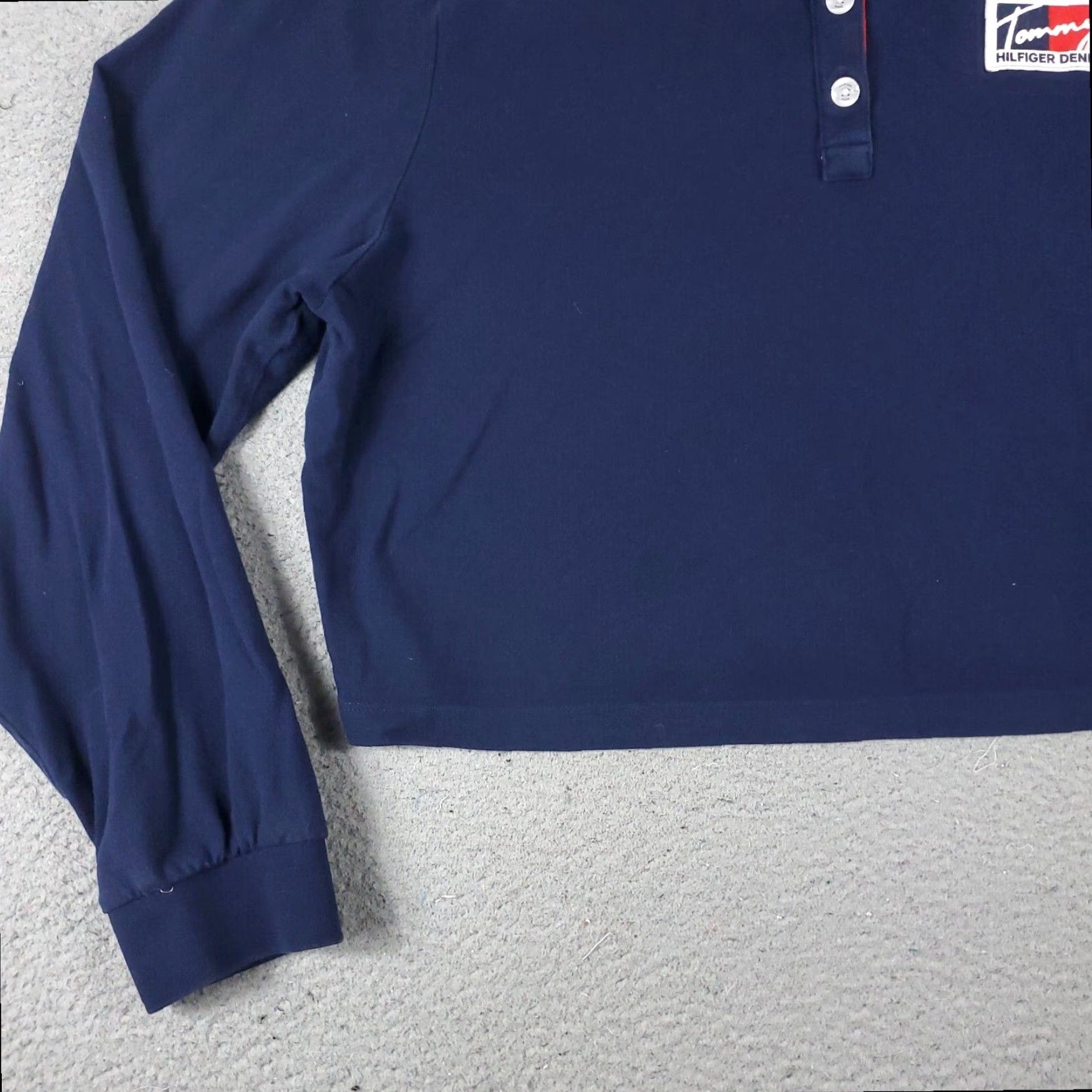 Tommy Hilfiger Tommy Hilfiger Polo Womens XL Extra Large Blue Crop Top Long Sleeve Size XL / US 12-14 / IT 48-50 - 4 Thumbnail