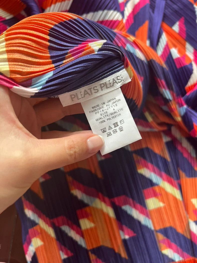 Issey Miyake Issey Miyake size:4 Yellow and purple pleated short-sleeve Size S / US 4 / IT 40 - 3 Thumbnail