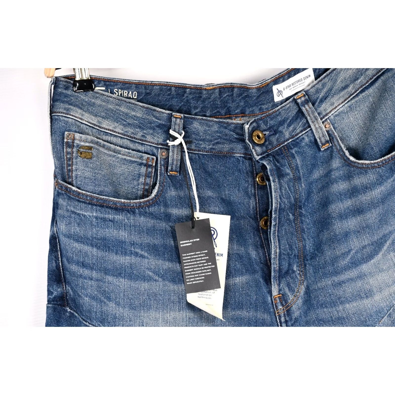 G-Star G-Star RAW Spiraq 3D Relaxed Sato Denim Medium Aged Restored Jeans 32/32 Men Blue Cotton Regular Size-32/32 Mens Size US 32 / EU 48 - 6 Thumbnail