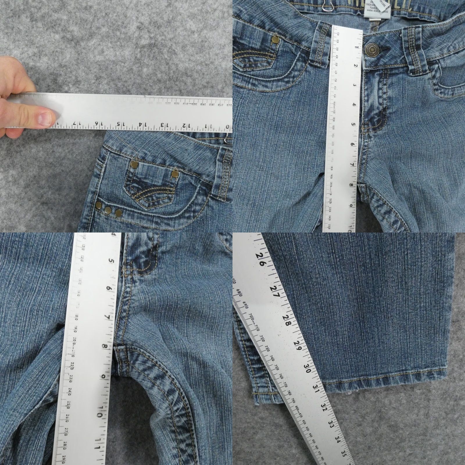 Vintage HYDRAULIC Jeans Womens 6 Bootcut Stretch Low Rise Med Wash Blue Size 28" / US 6 / IT 42 - 8 Thumbnail