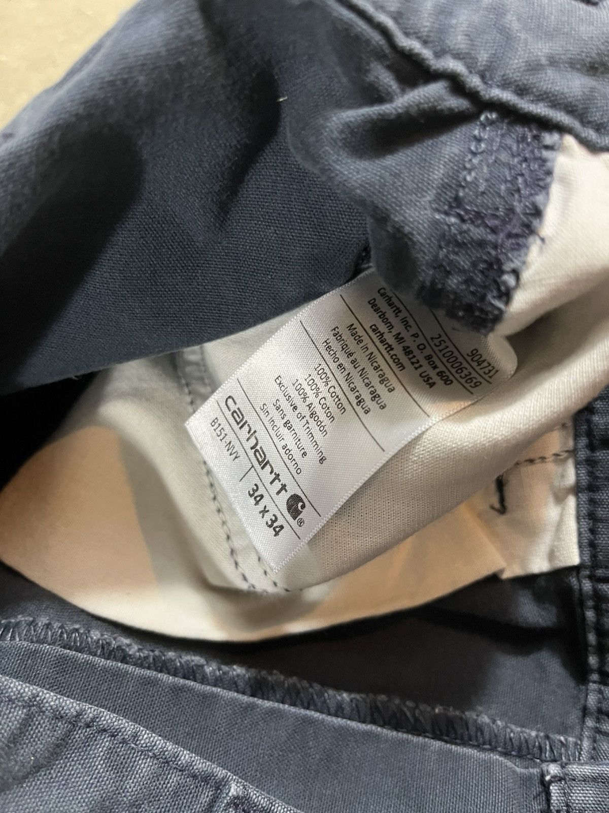 Carhartt Carhartt B151 NVY Work Pants Faded Navy Blue Size US 32 / EU 48 - 5 Thumbnail