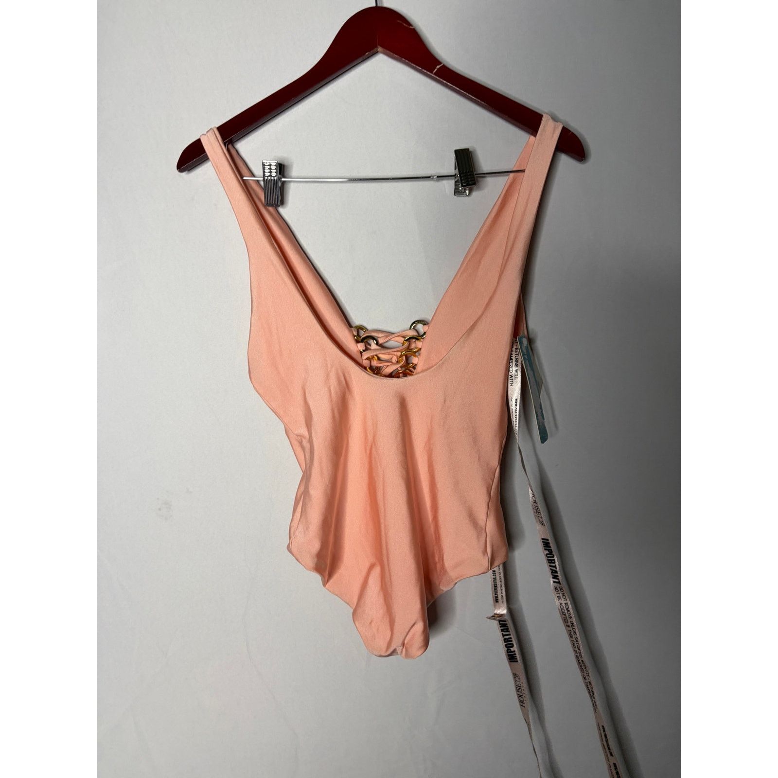 House of CB New House Of Cb Pacifica Peach One Piece Suit Sz S Size ONE SIZE - 6 Thumbnail