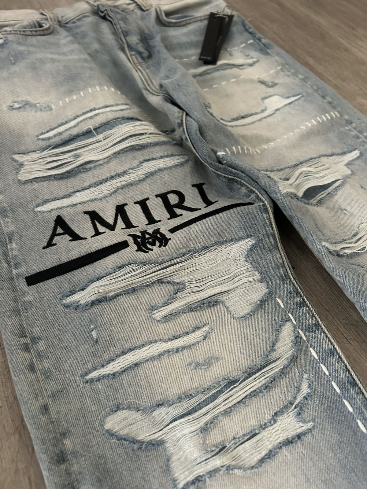 Amiri Amiri Logo Straight Jean Stone Indigo size 31 custom fitted Size US 31 - 2 Thumbnail