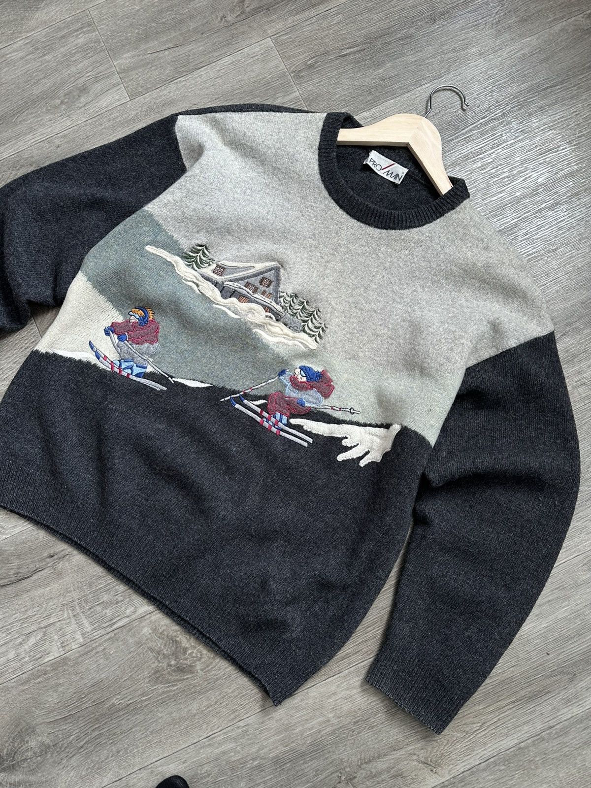 Vintage 🫧 Proman Made in Italy Wool Sweater Size US L / EU 52-54 / 3 - 1 Thumbnail