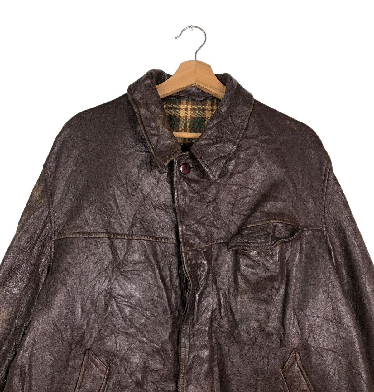 Japanese Brand 🔥VINTAGE GENUINE BIKER LEATHER JACKET MIC CUIR ST LAURENT Size US M / EU 48-50 / 2 - 3 Thumbnail