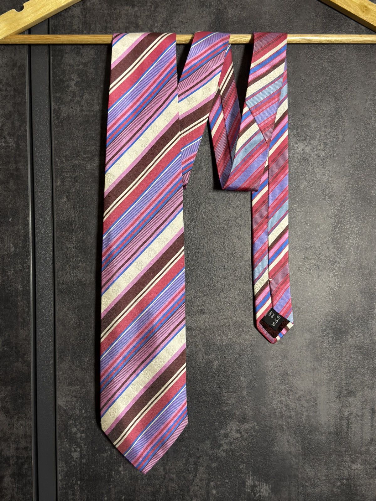 Versace Rare Vintage Versace Medusa Striped Silk Tie ysl gucci prada Size ONE SIZE - 1 Thumbnail