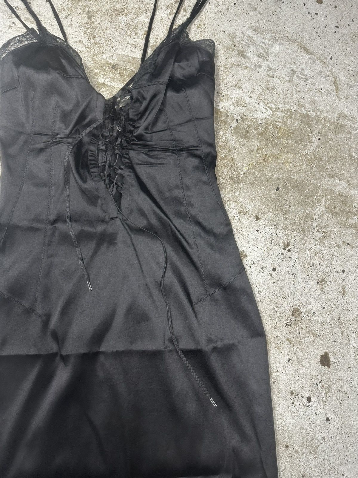 Dolce & Gabbana 2001 Dolce & Gabbana Black Corset Lace Up Bra Dress Size M / US 6-8 / IT 42-44 - 8 Thumbnail