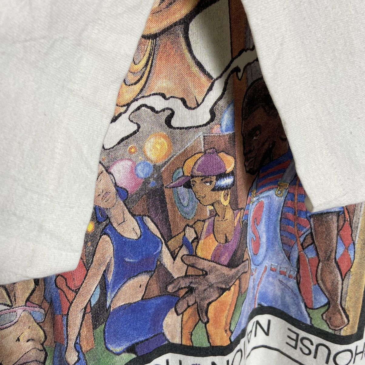 Vintage Vintage 90s Swank Tees House Nation Hiphop Art T-Shirt Size US L / EU 52-54 / 3 - 3 Thumbnail