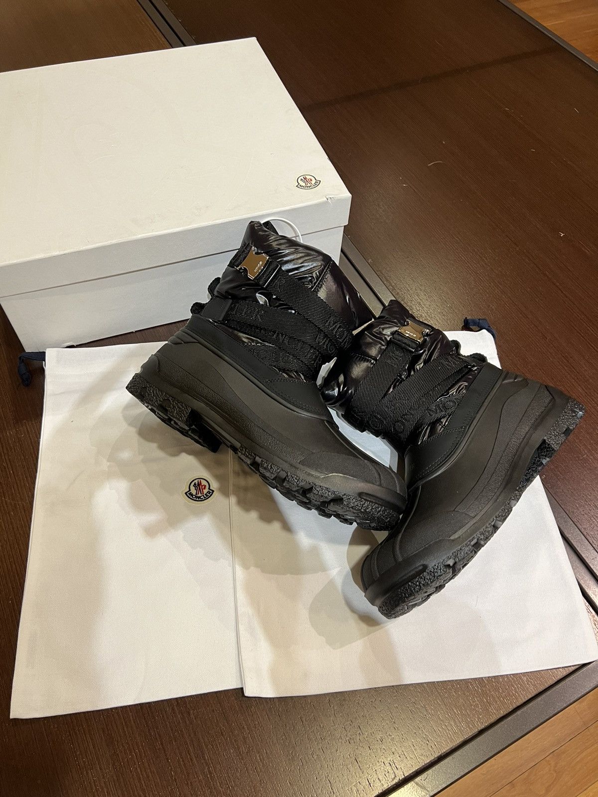 image of Moncler Summus Belt Boot Black Insulated Puffer, Men's (Size 11)