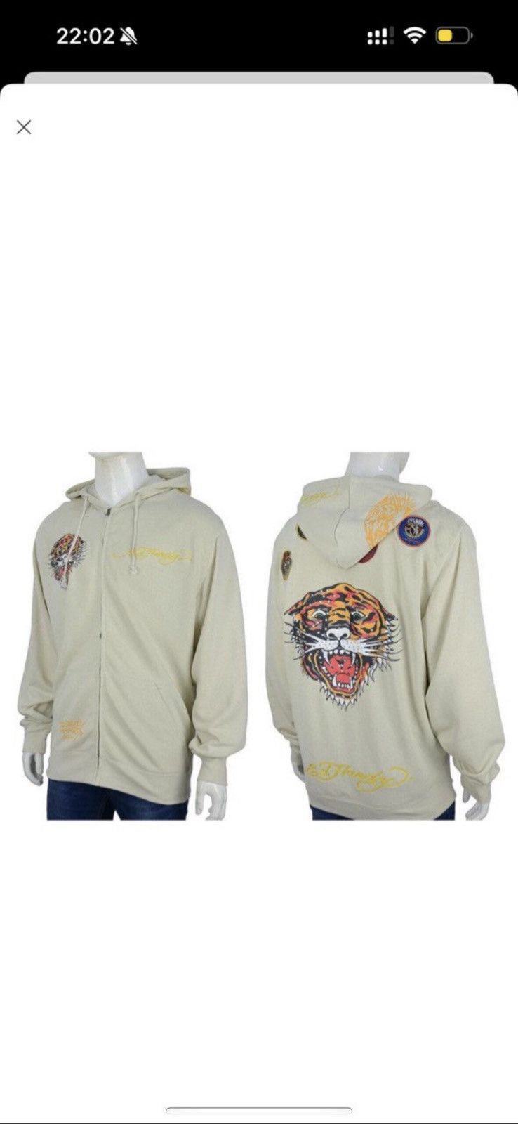 Vintage Ed Hardy zip hoodie size : XLXXLXXXL logo