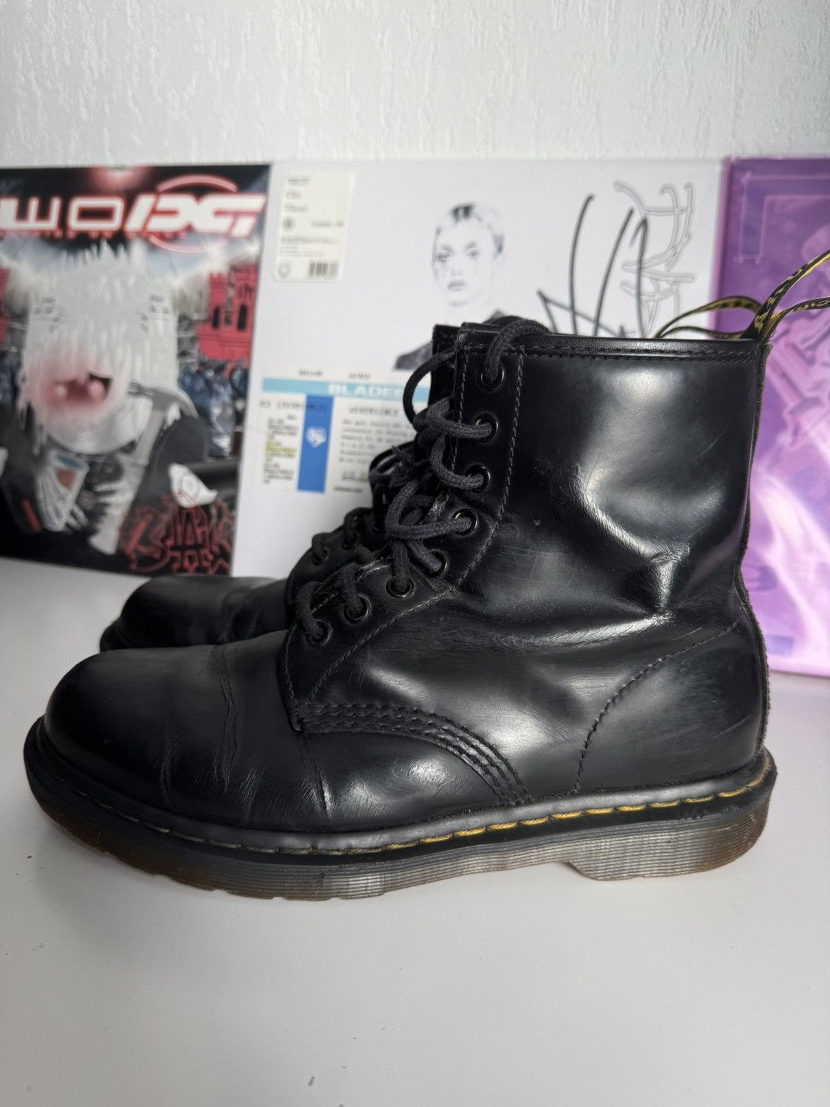 Dr. Martens Dr. Martens 1460 Black Smooth Leather Boots Made In UK Size US 8 / EU 41 - 3 Thumbnail