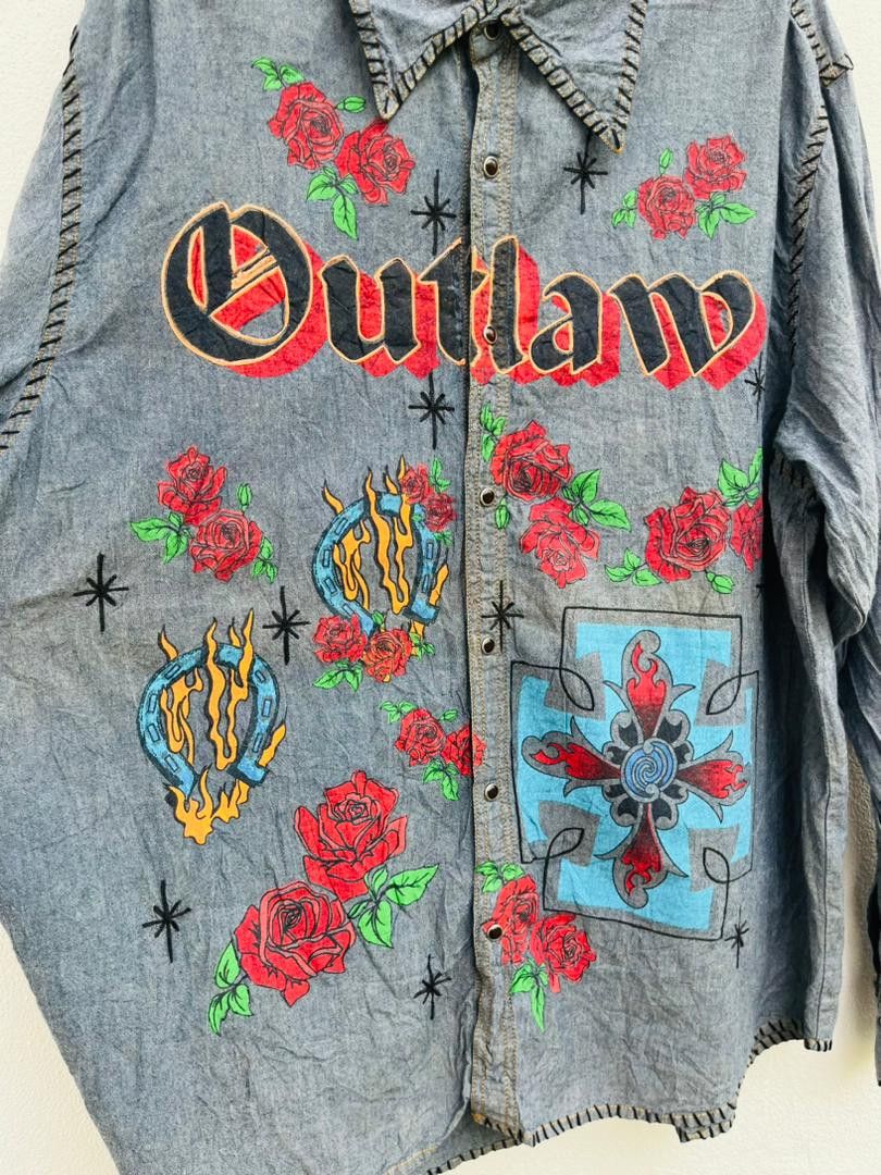 Japanese Brand Vintage Outlaw Martini Ranch Designer Fashion Style Size US XL / EU 56 / 4 - 4 Thumbnail